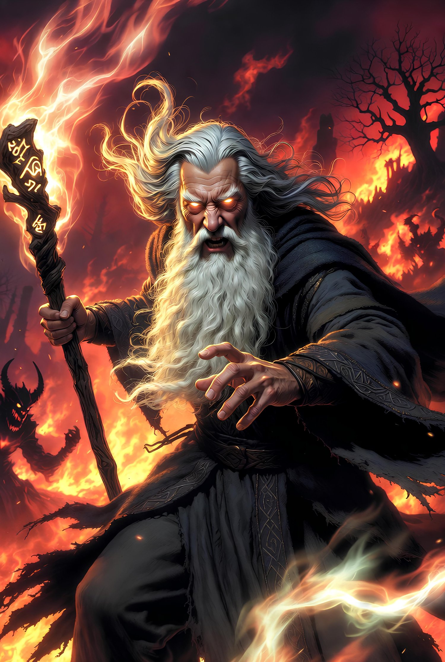 Gandalf entering through a hell portal 2