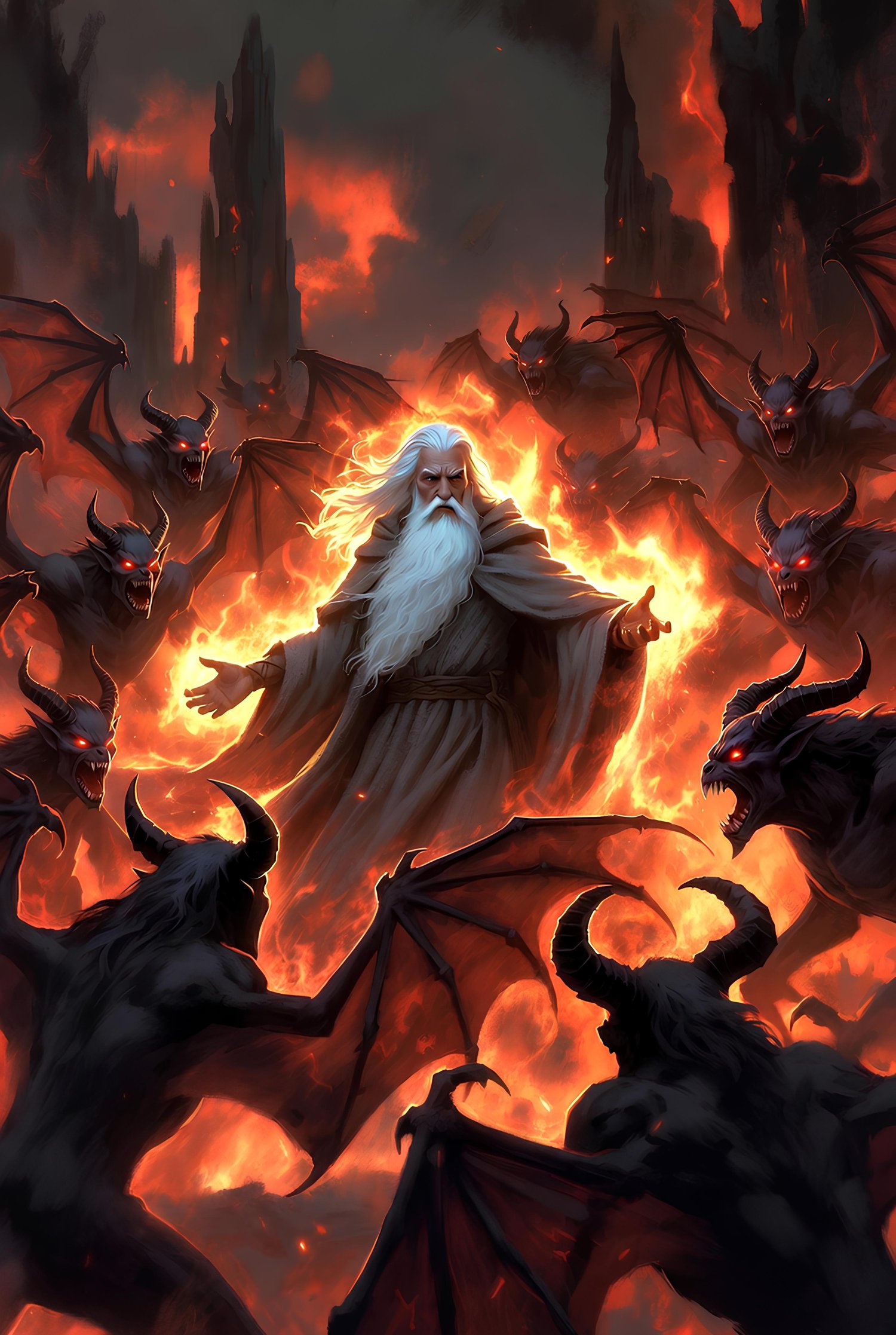 Gandalf entering through a hell portal 3