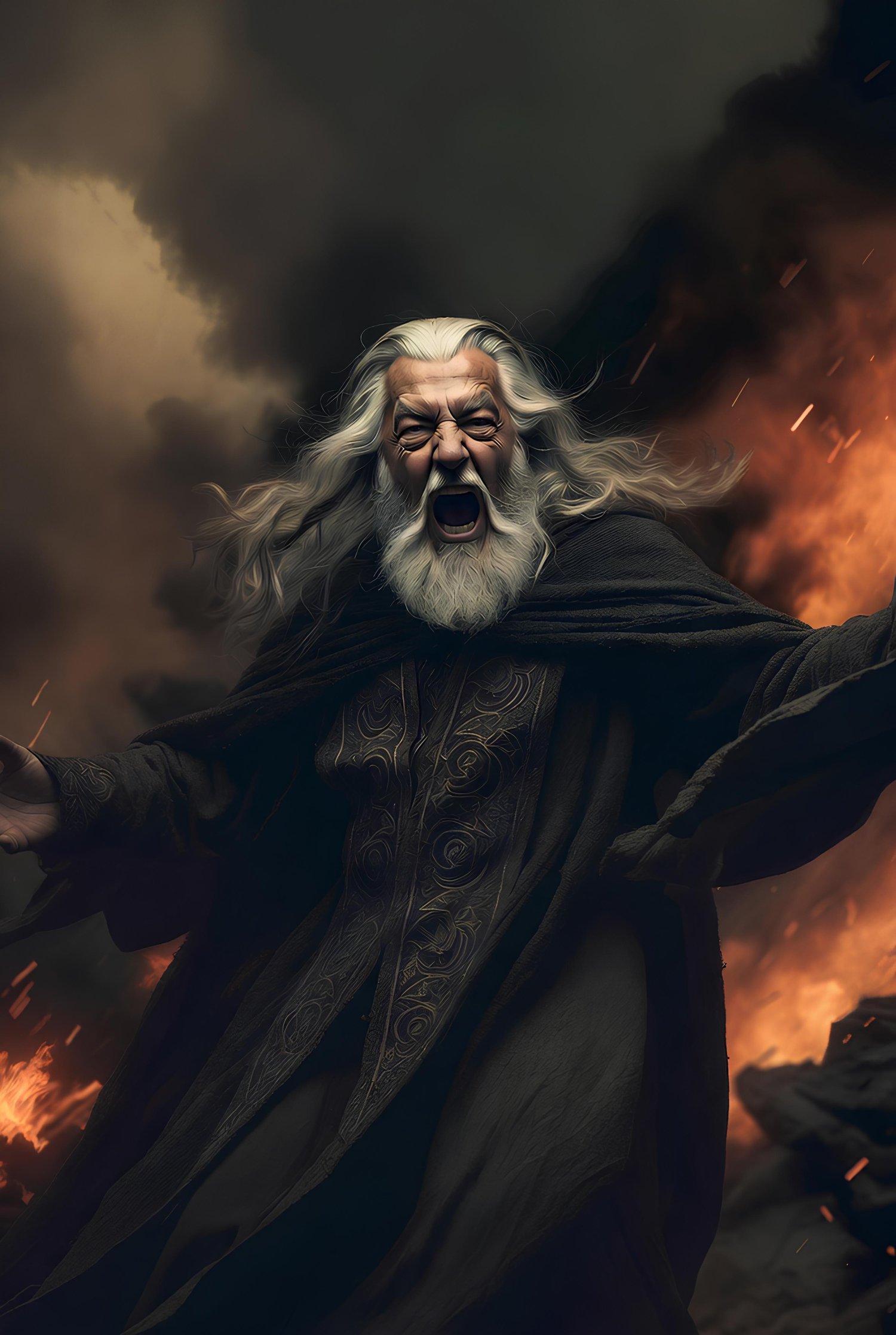 Gandalf entering through a hell portal 5