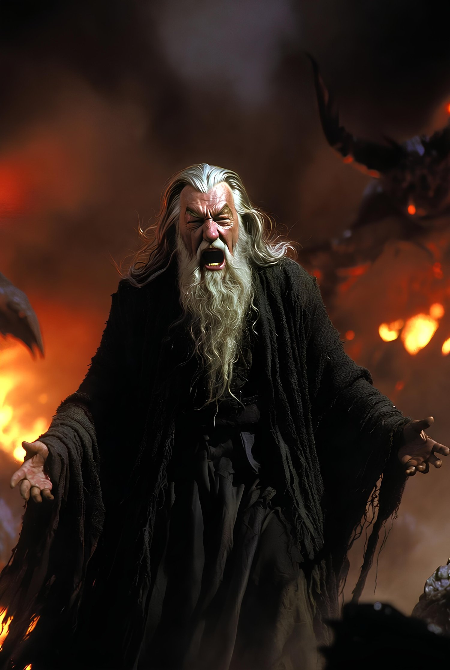Gandalf entering through a hell portal 6