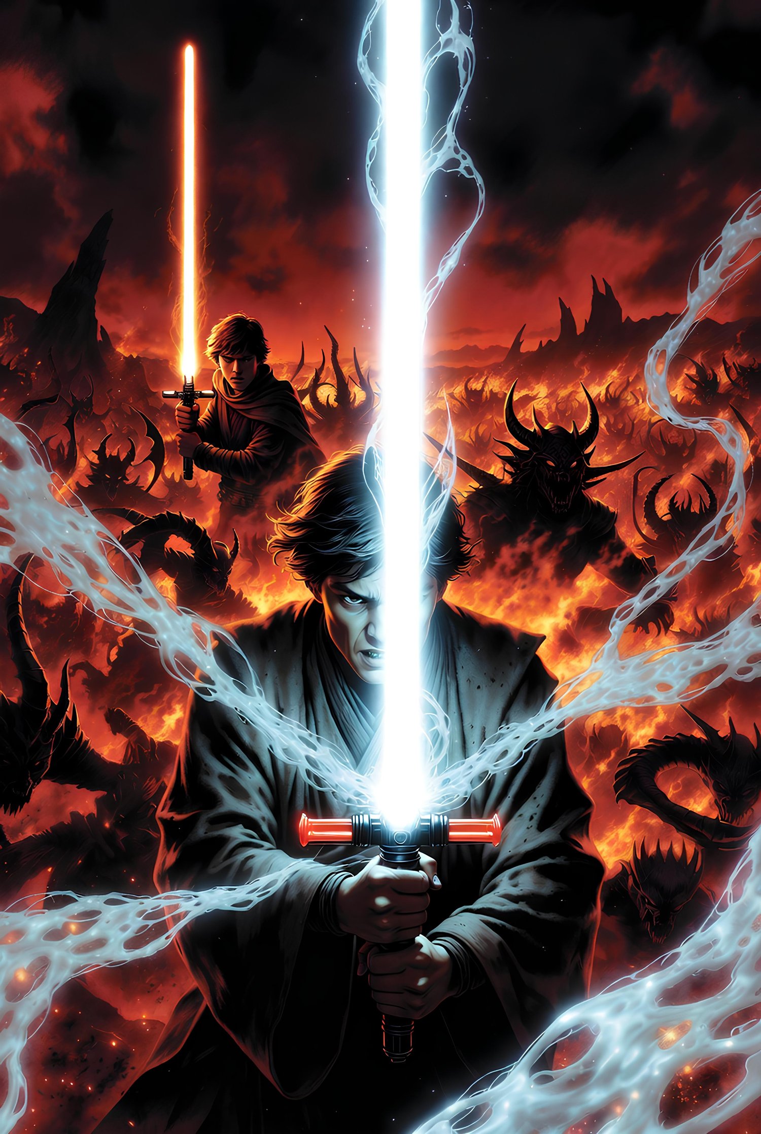 The Jedi entering through a hell portal 1