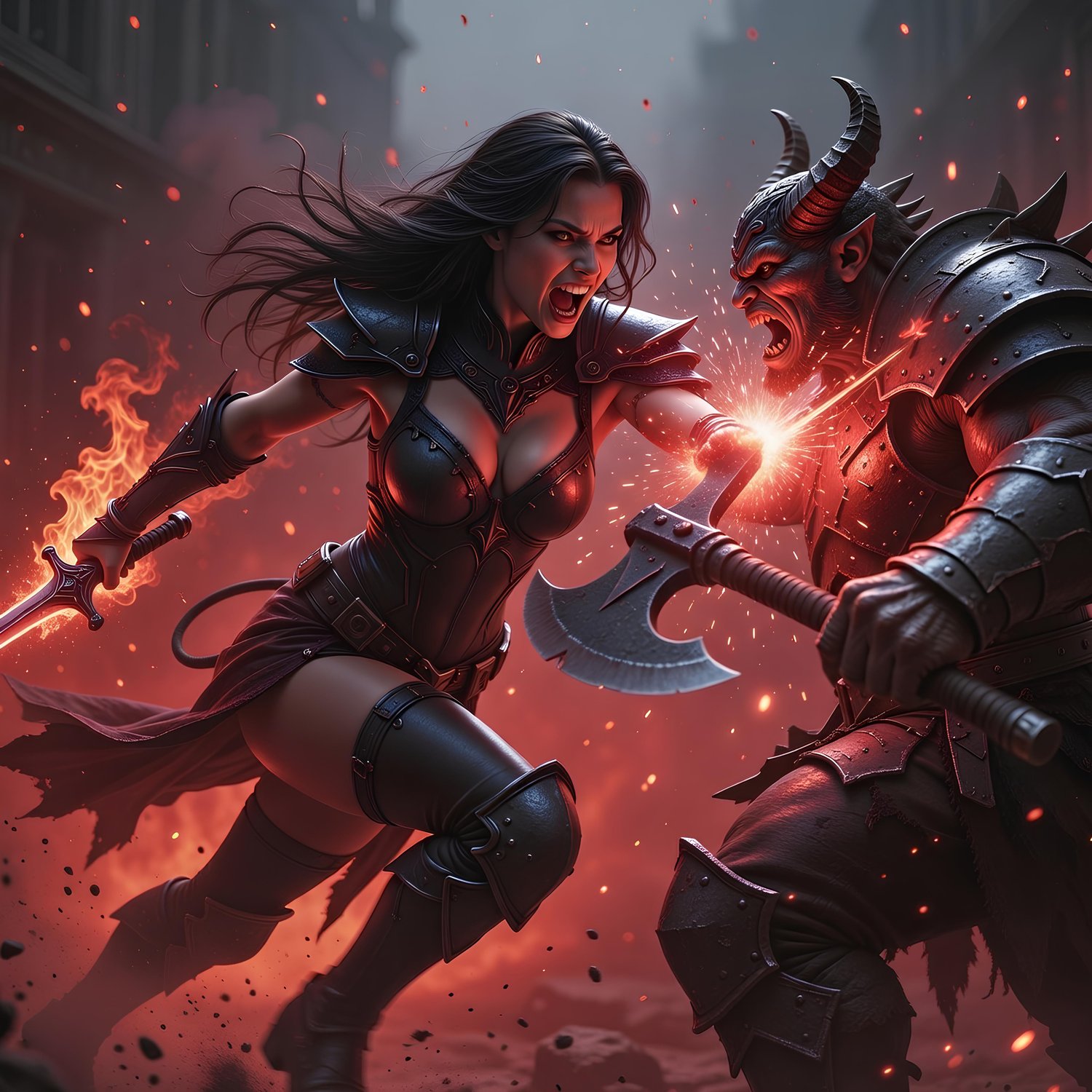Female hell demon's being horrifying and brutal 26
