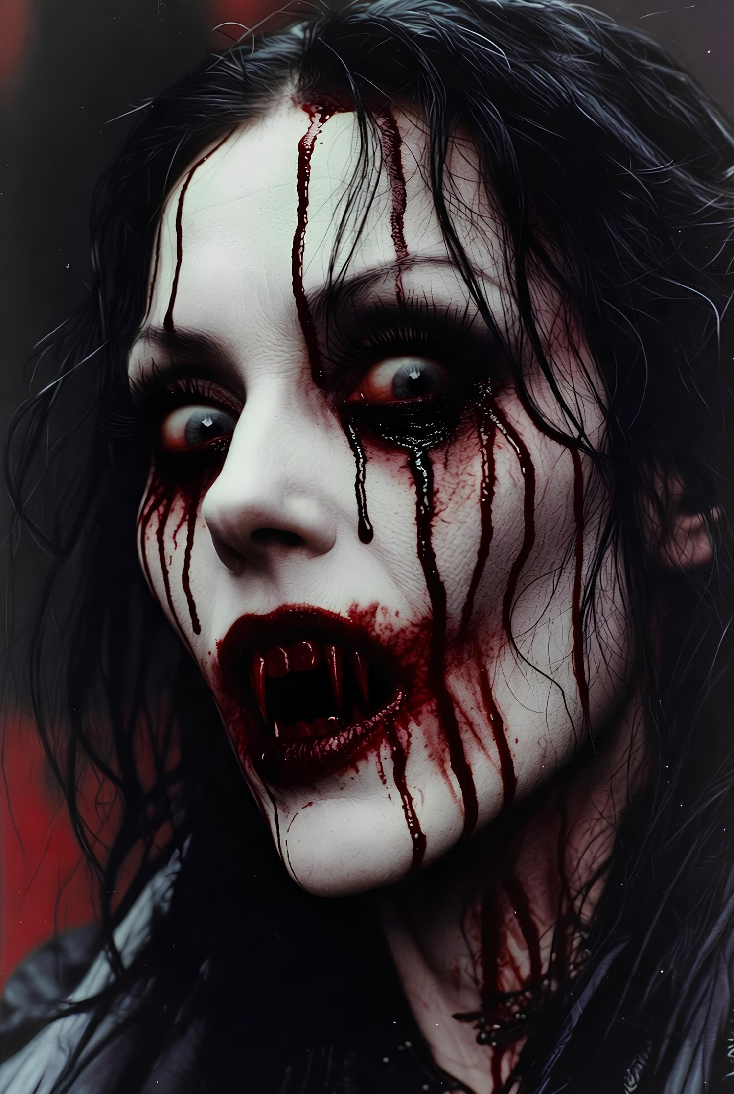 Female Dracula trying to be scary and winning 3