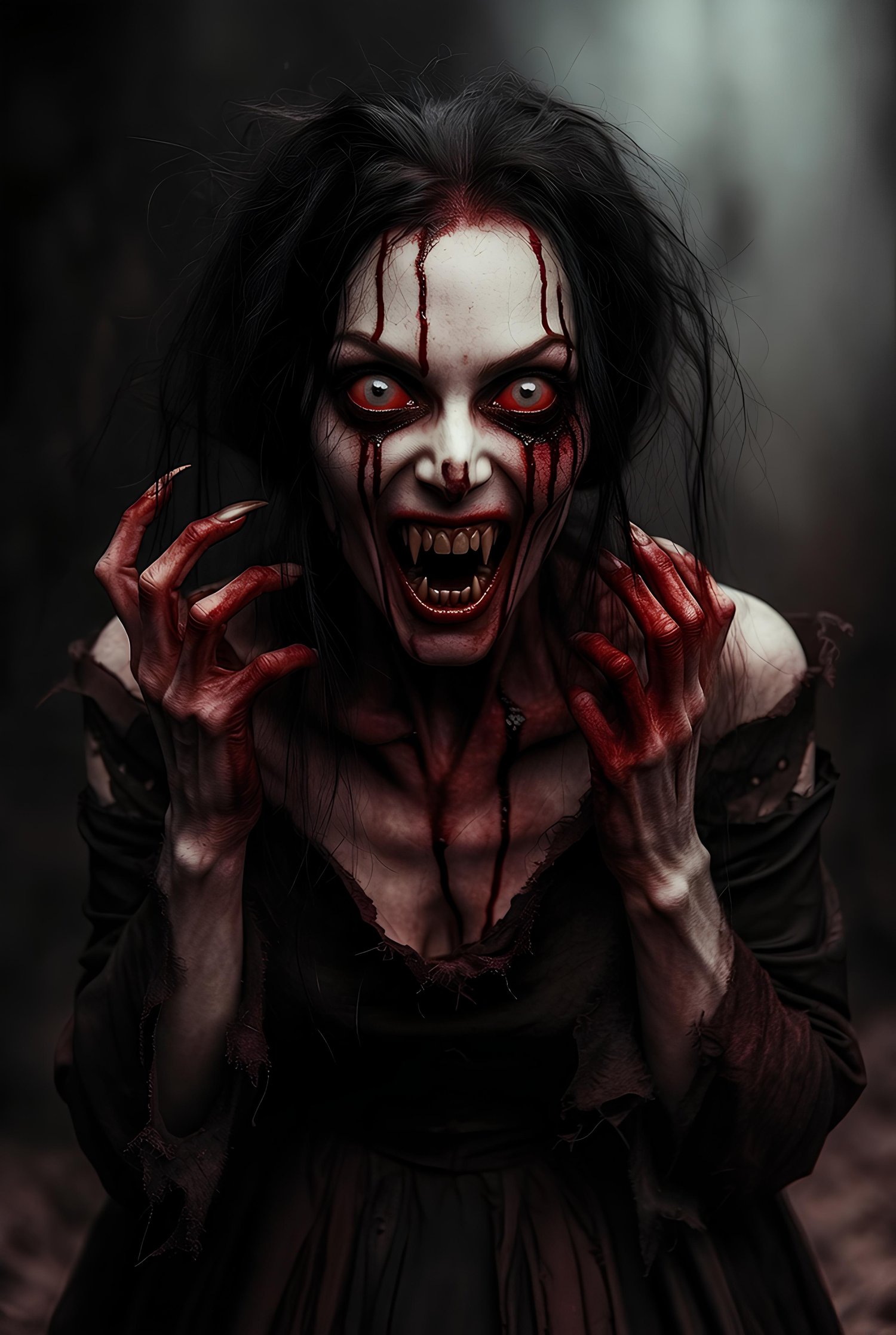 Female Dracula trying to be scary and winning 10