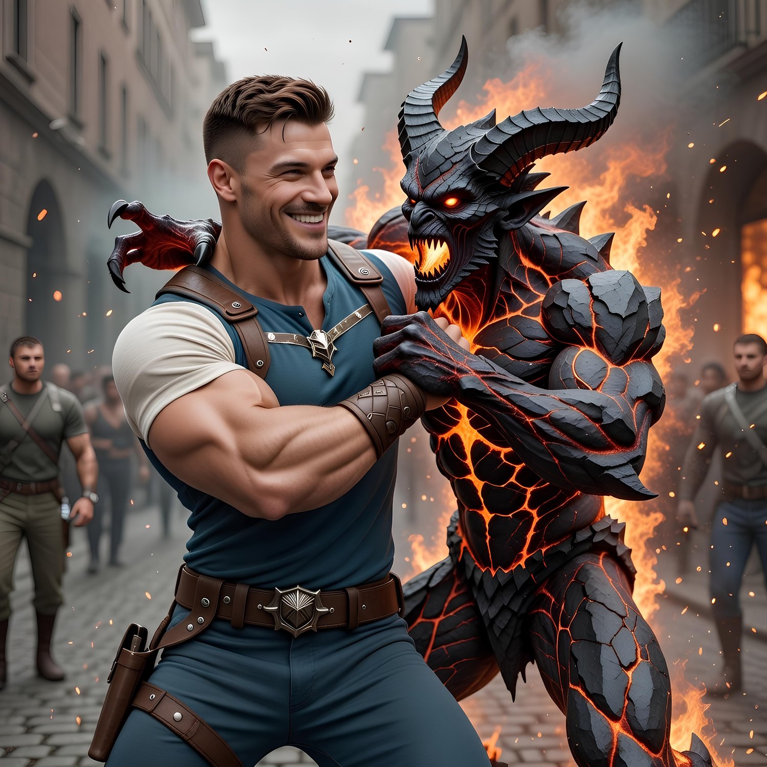 American former male ninja fighting against the forces of hell 1