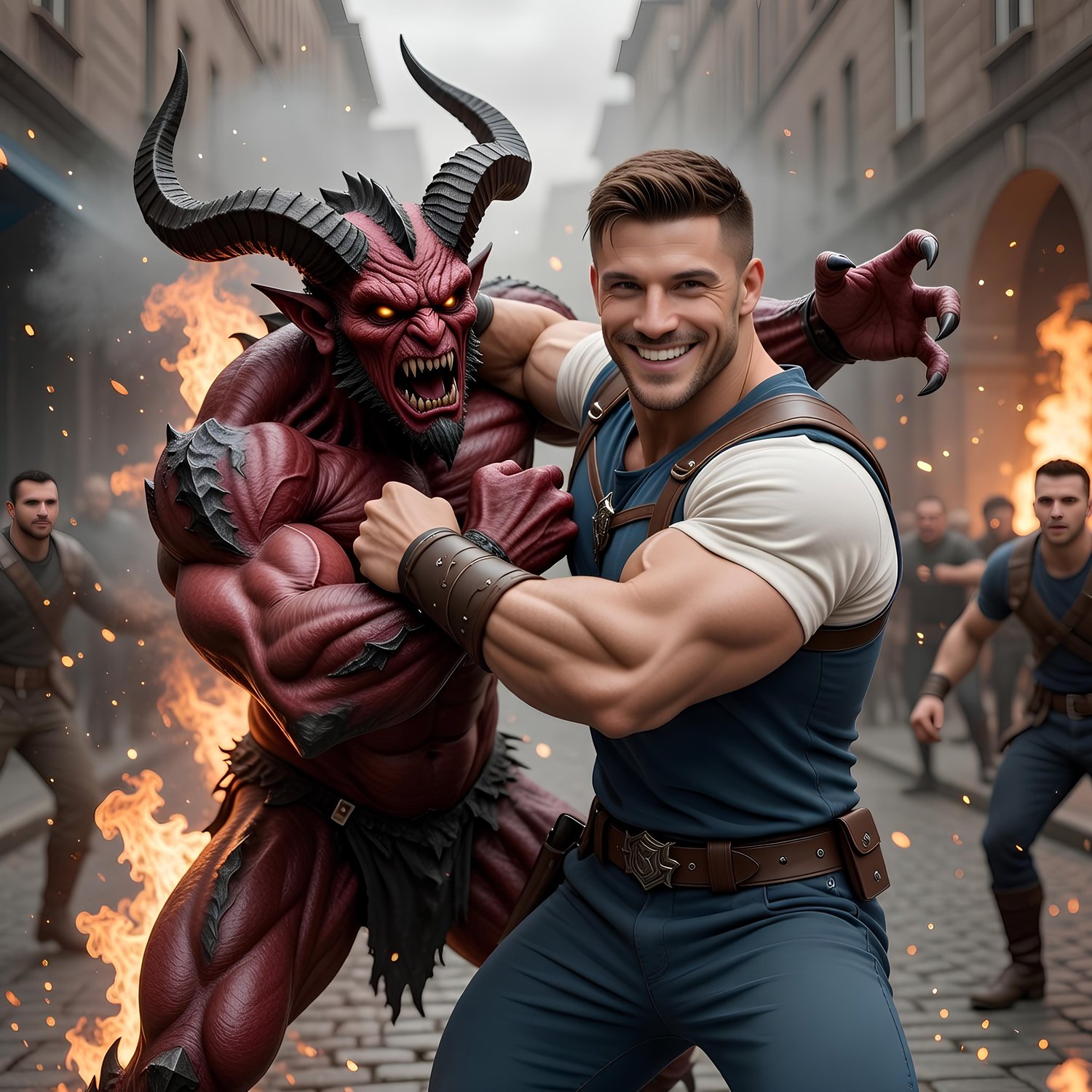 American former male ninja fighting against the forces of hell 2