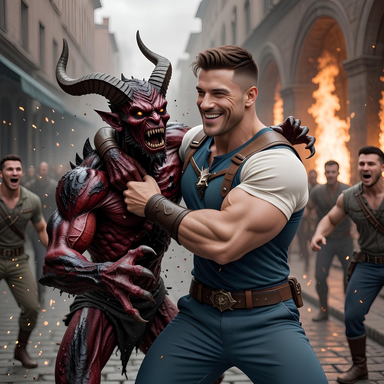 American former male ninja fighting against the forces of hell 3