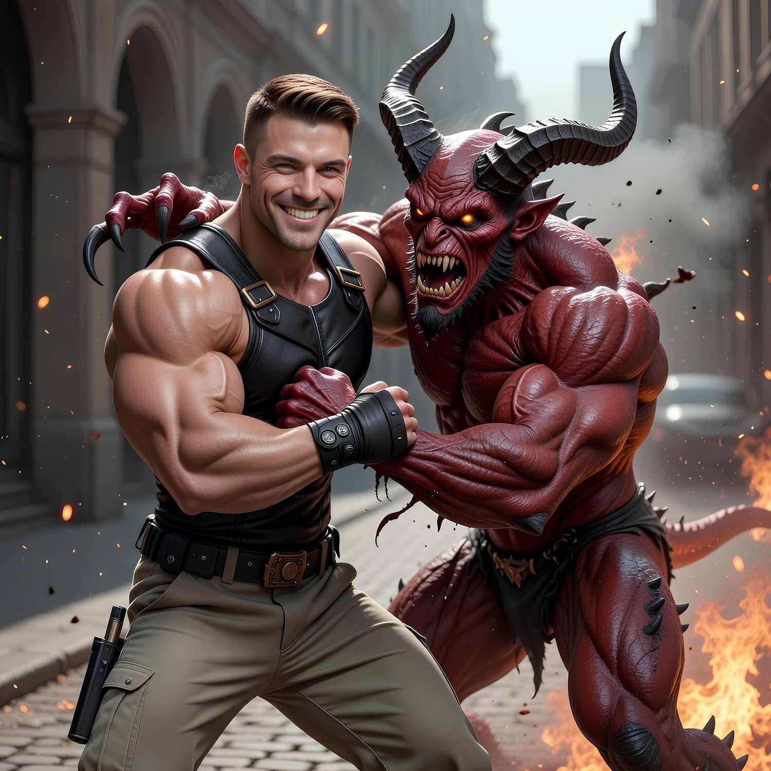 American former male ninja fighting against the forces of hell 5