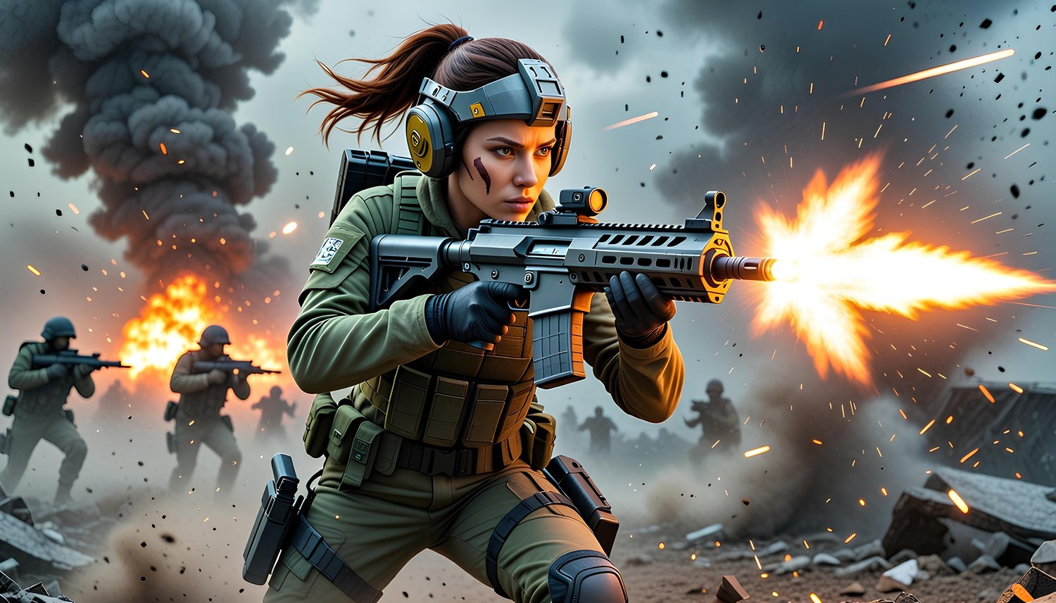 American former female ninja fighting against the forces of hell 8