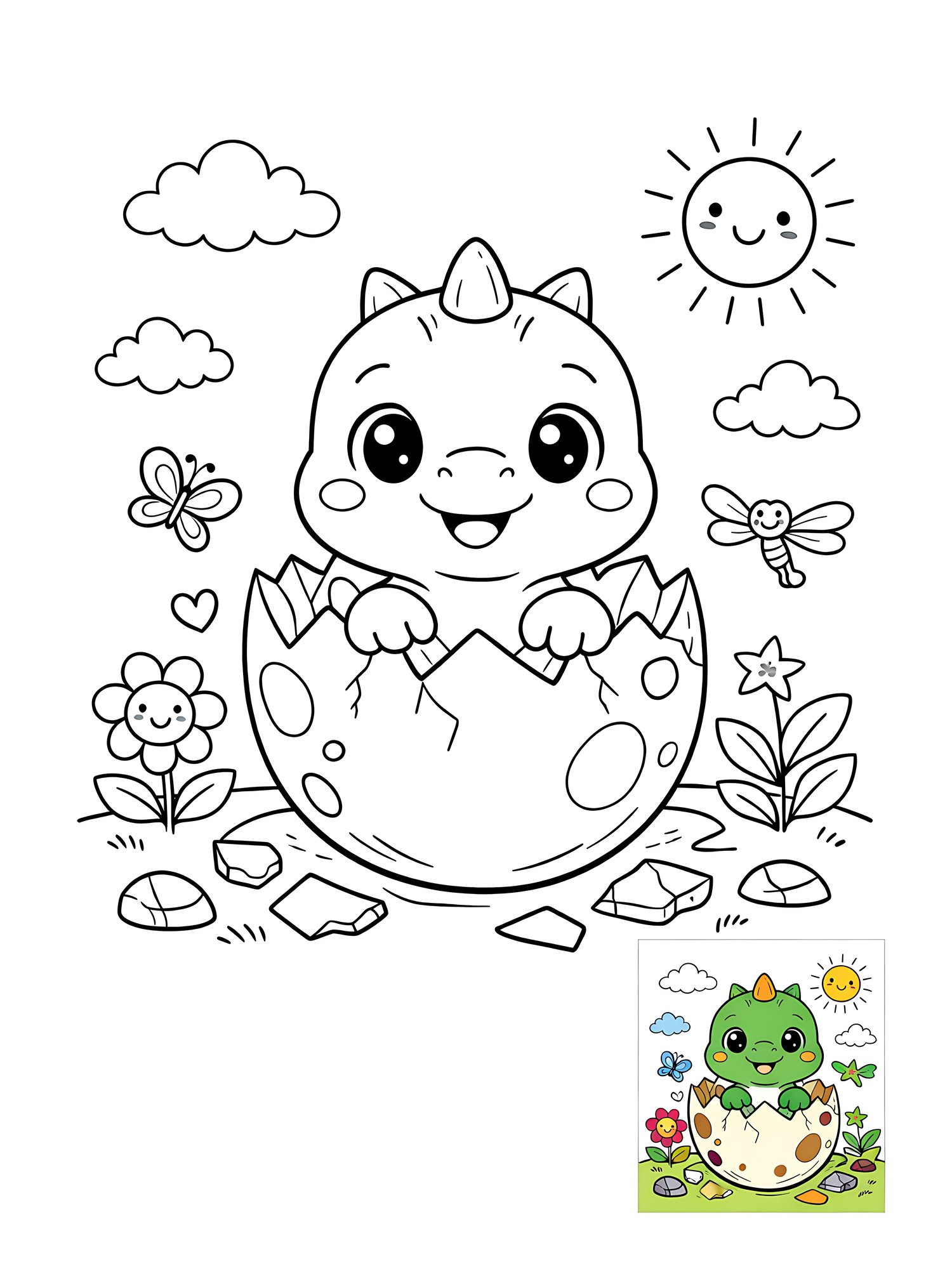 Fun and easy dinosaur coloring pages for toddlers 2–4! Extra large shapes, bold lines, perfect for little hands and developing creativity.