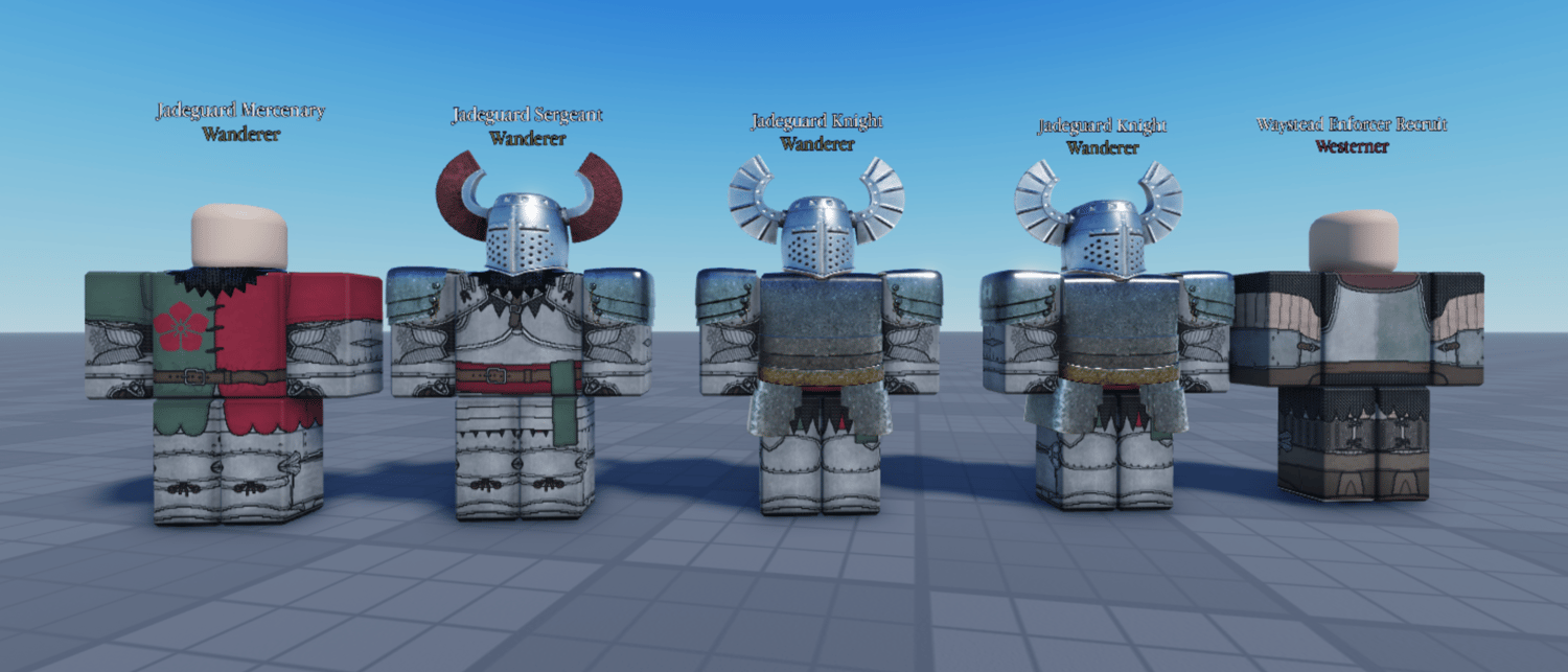 Roblox Medieval Knight Steel Armor Model Set