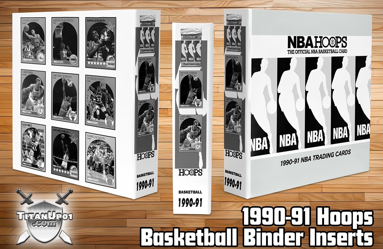 1990-91 Hoops Basketball Cards Binder Inserts
