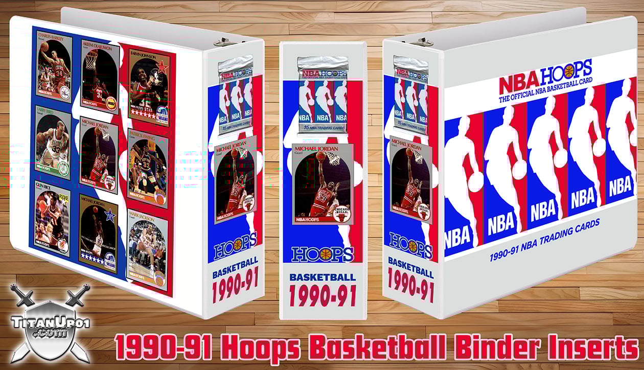 1990-91 Hoops Basketball Cards Binder Inserts