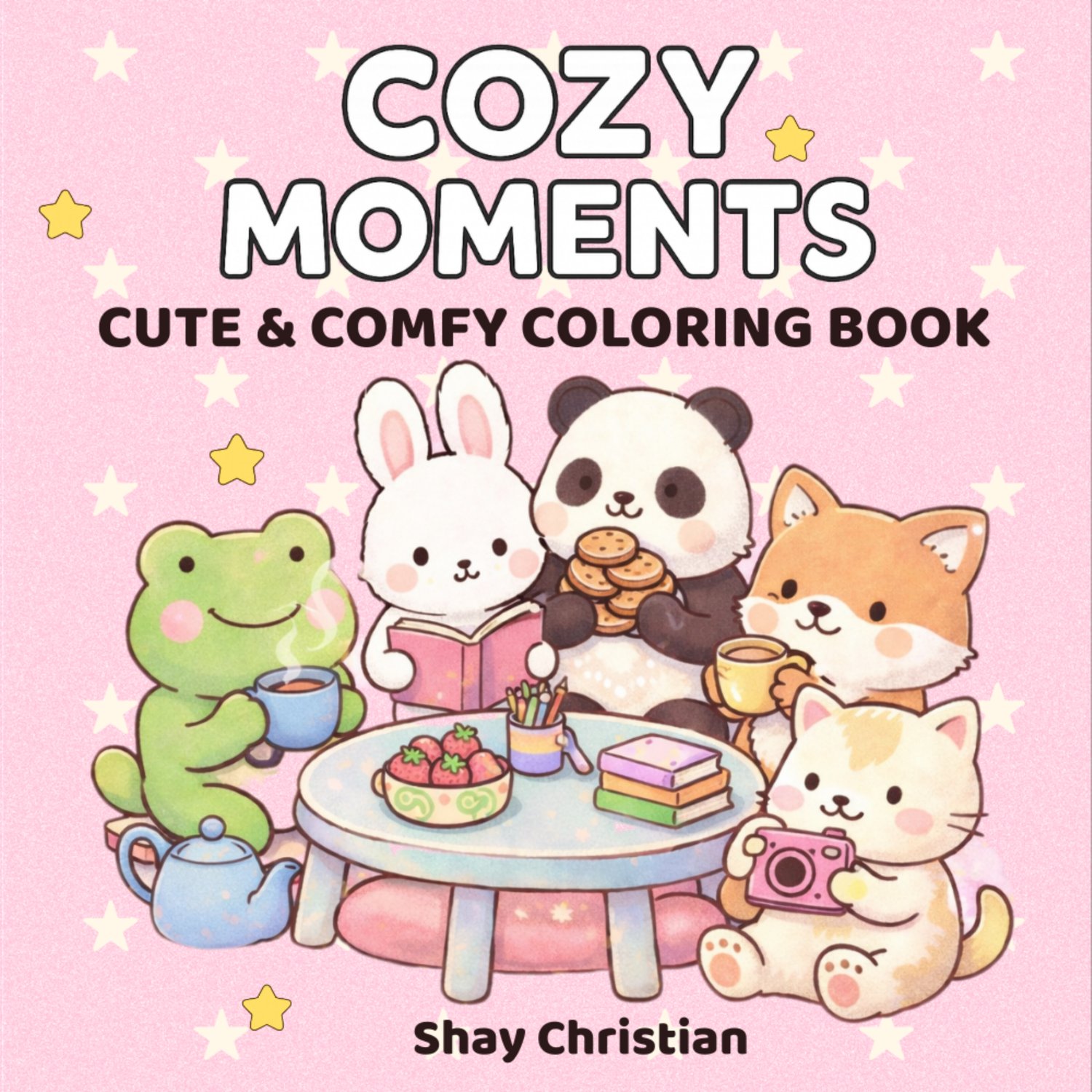 Cozy Moments Coloring Book Cute & Relaxing Animal Scenes for Stress ...