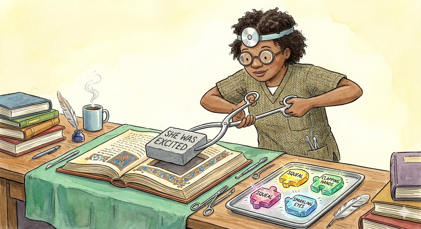 Show, don't tell, immersive writing