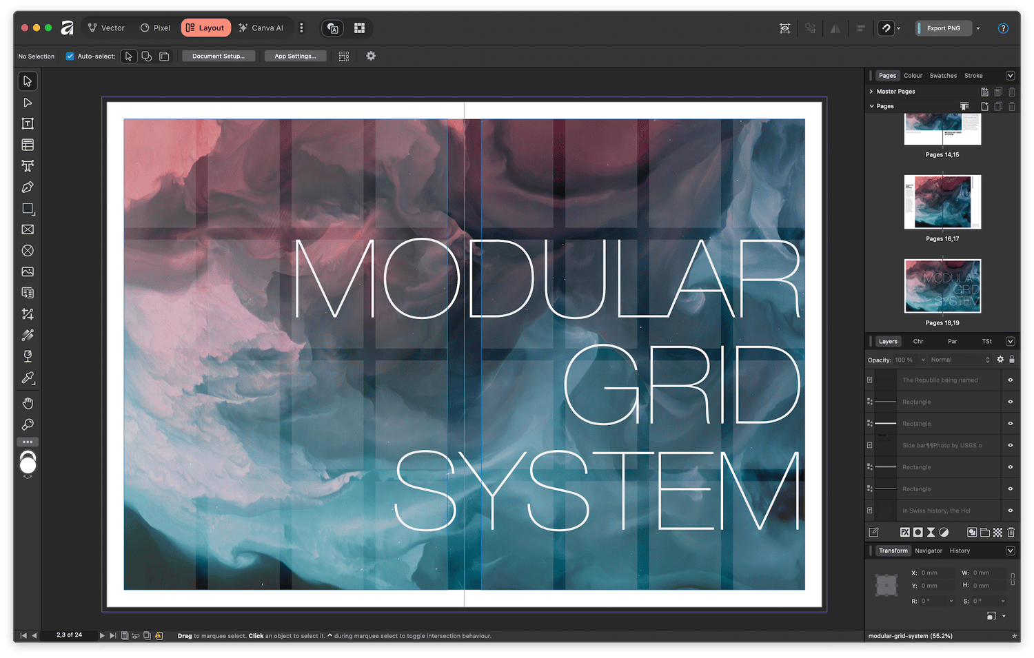 A4 Grid System for Affinity