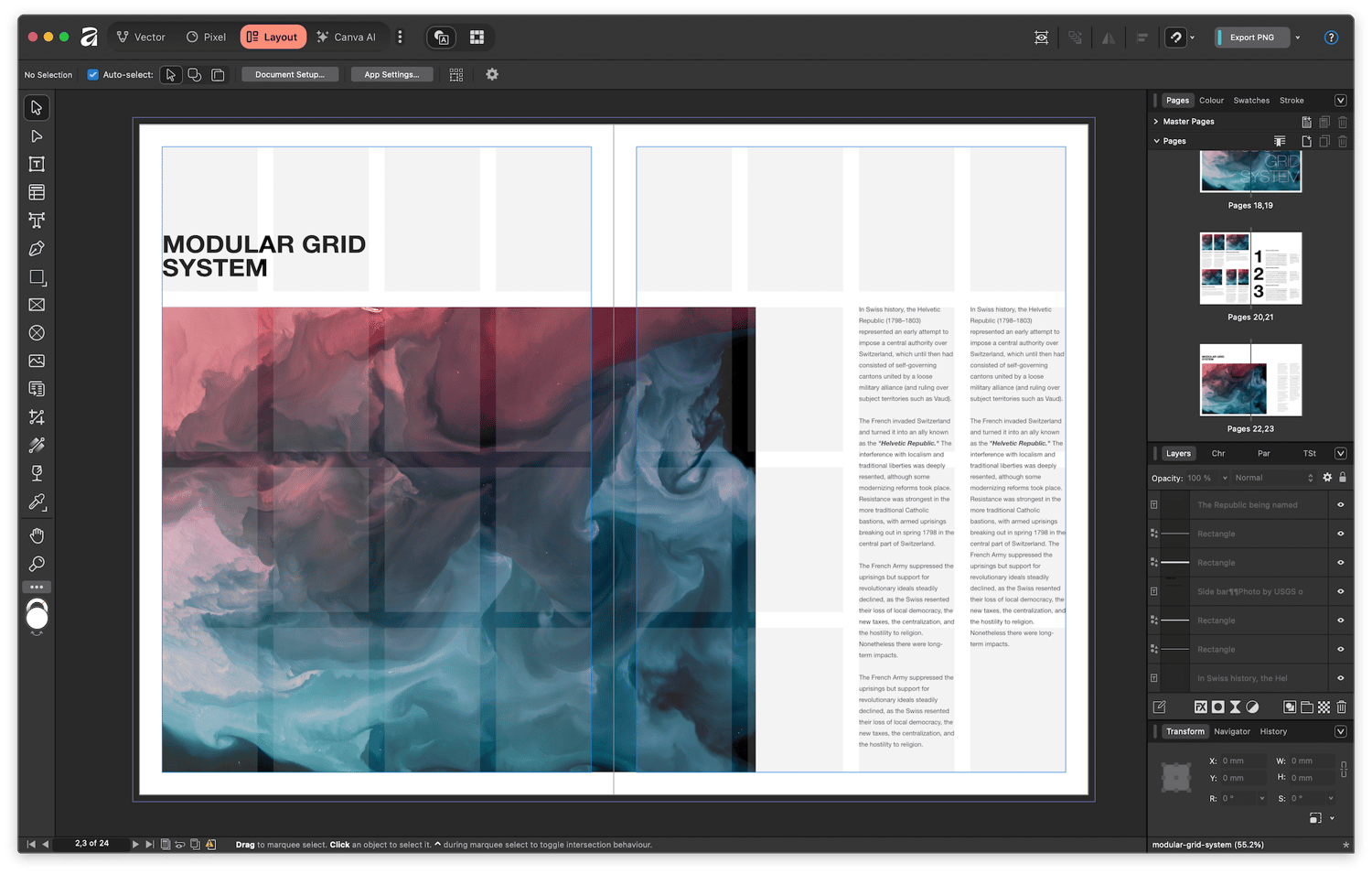 A4 Grid System for Affinity