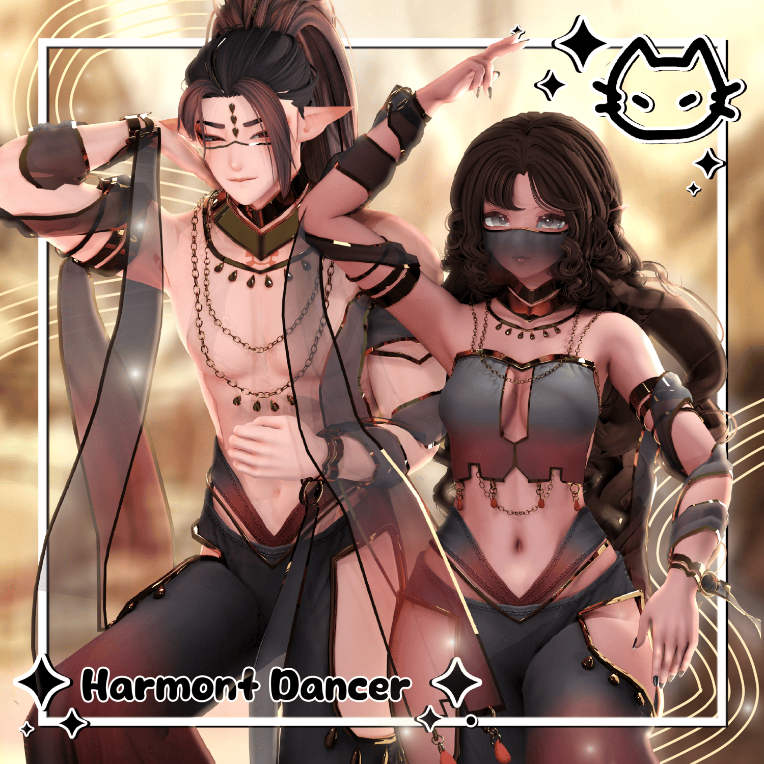 🐪 Harmont Dancer 🐪 Desert Royalty / Belly Dance Outfit 🐪 VRBase Egirl, VRBase Eboy, GM Fem base 🐪