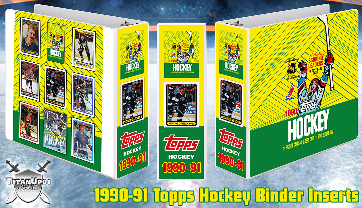 1990-91 Topps Hockey Cards Binder Inserts