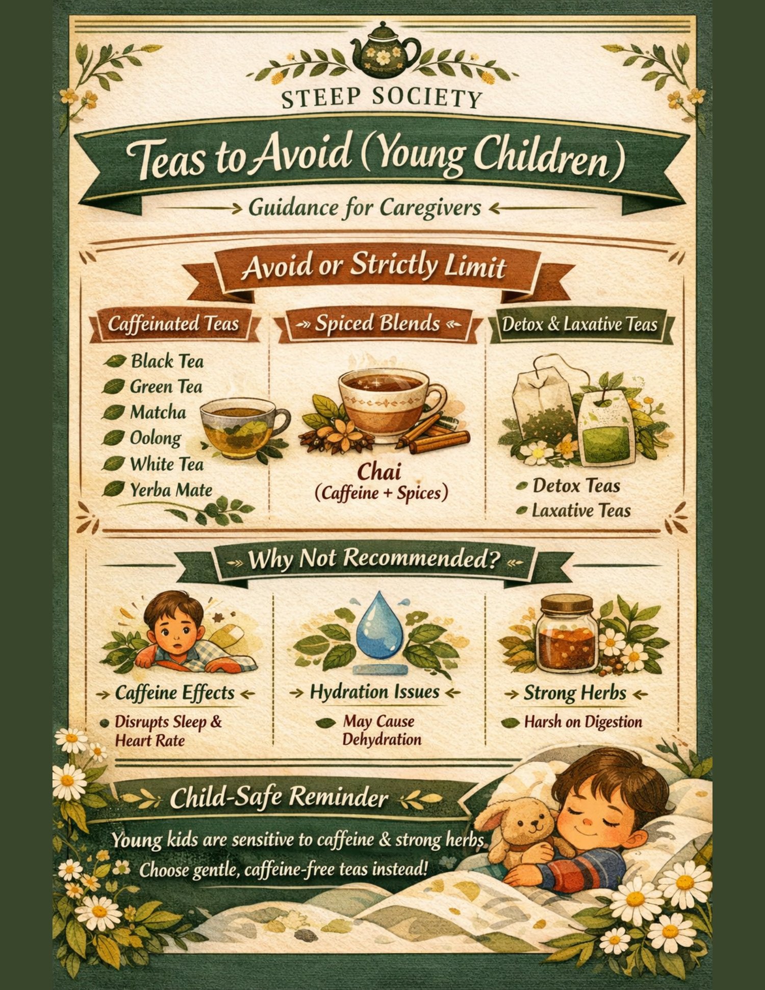 Teas to Avoid (Young Children)