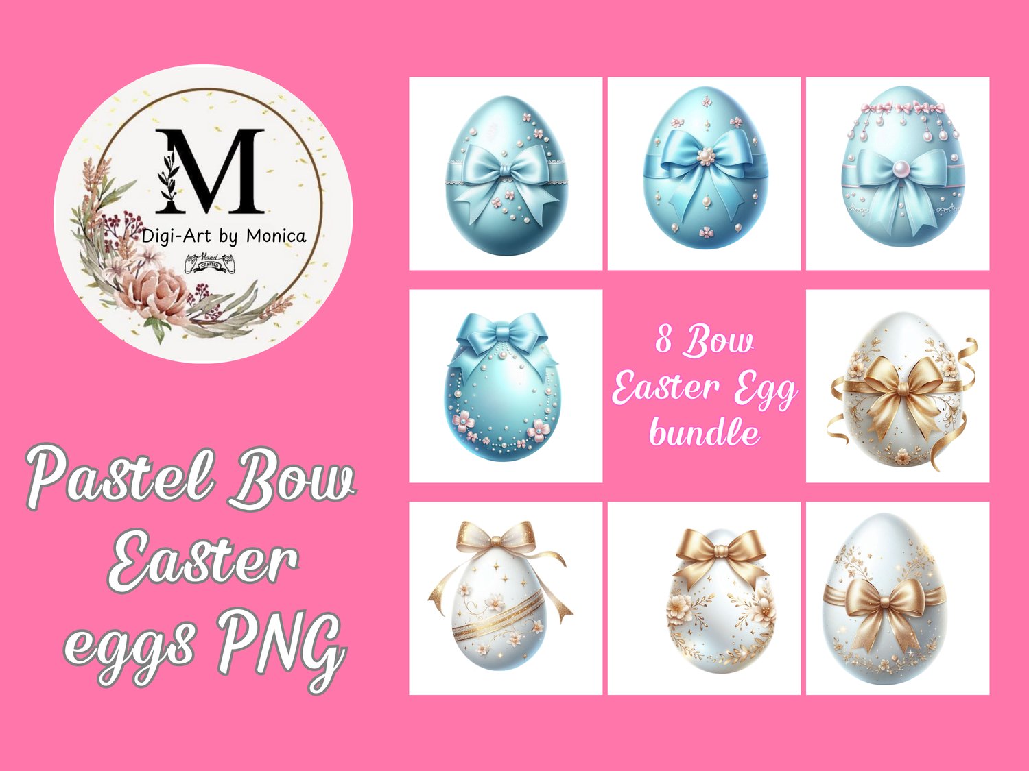 Pastel Bow Easter Eggs Bundle - Payhip