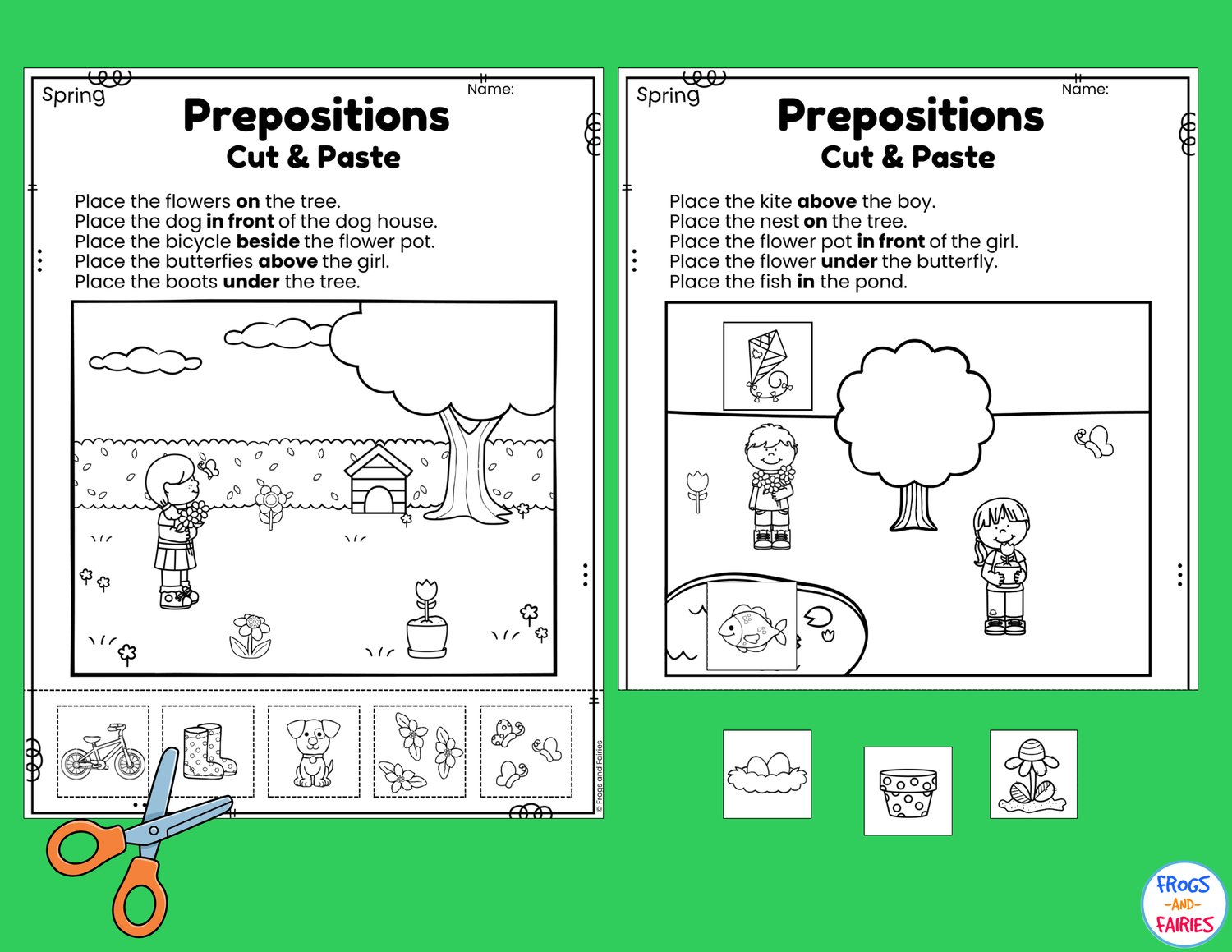 Spring-Themed Prepositions Worksheets – Interactive Activities for ...