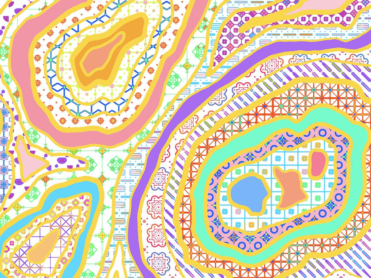 zentangle pattern brushes in the Procreate app relaxing digital art prompt