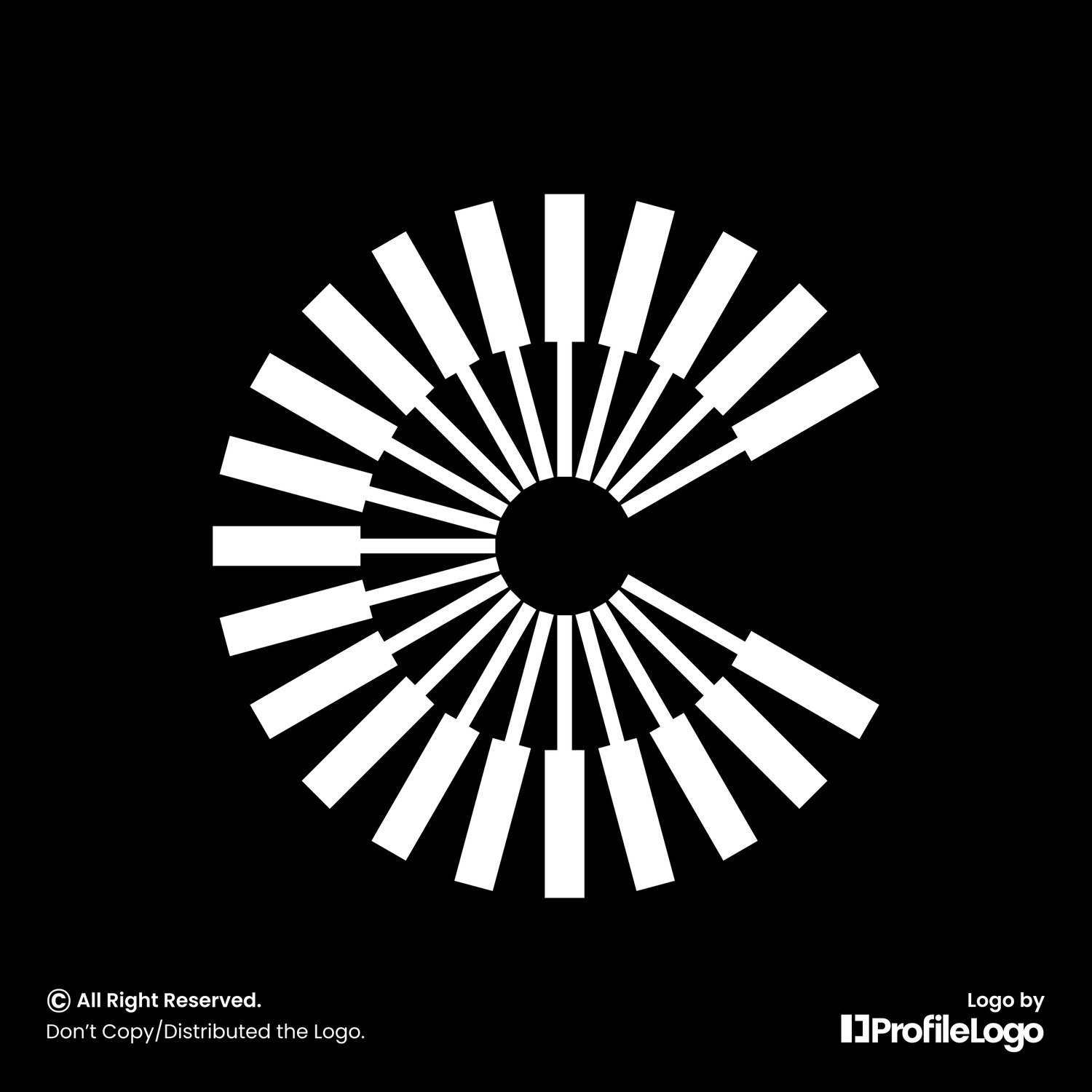 Spark technology line letter C logo