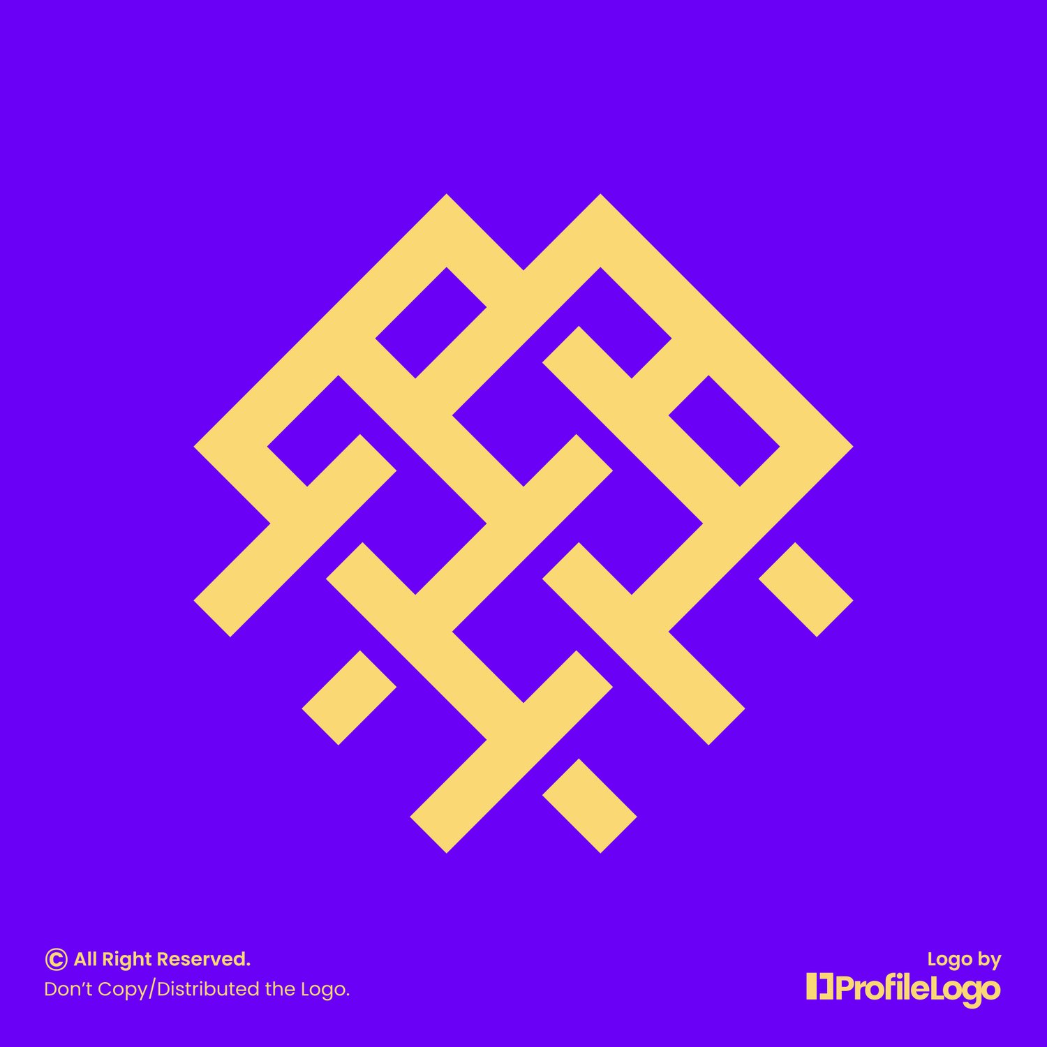 Woven heart letter MM logo