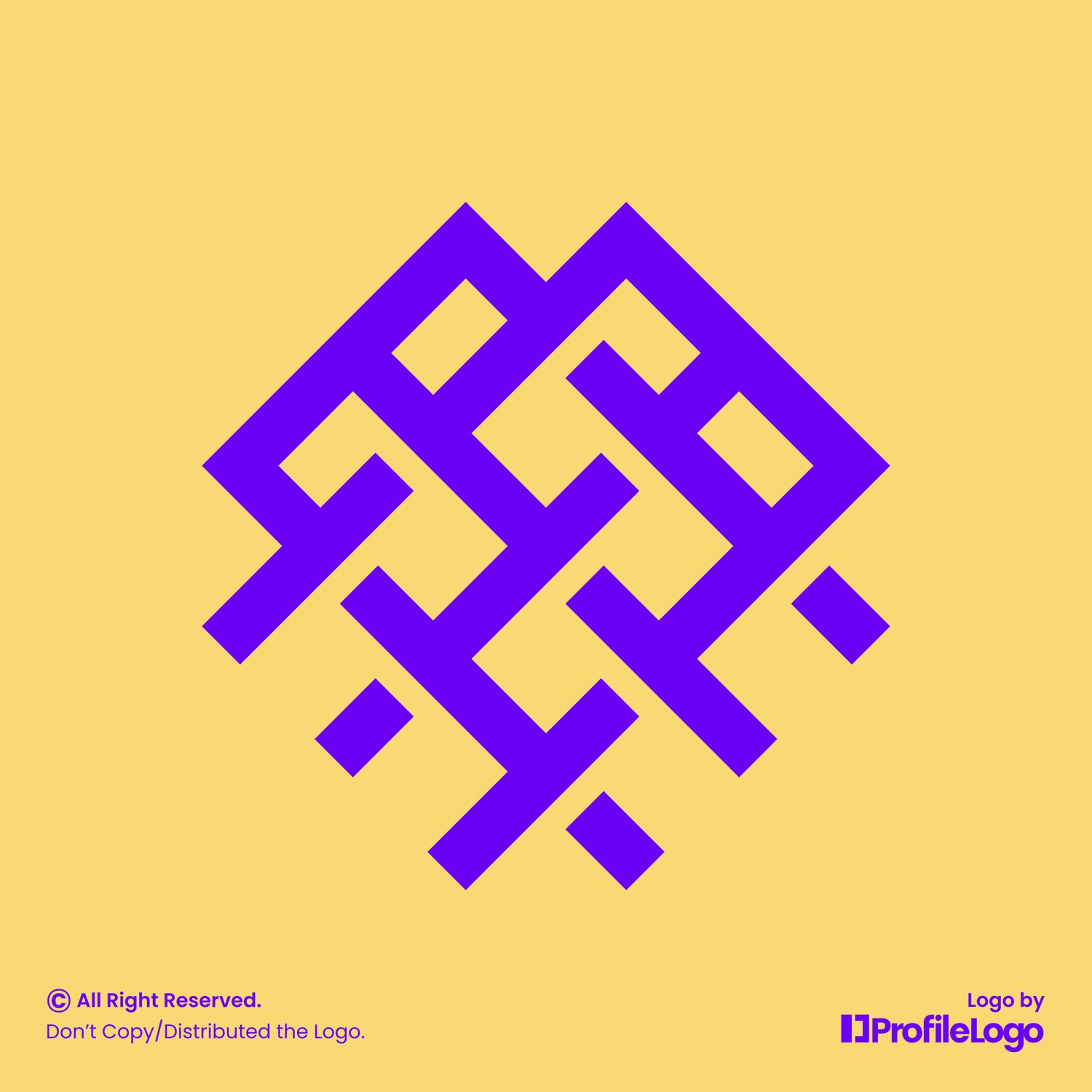 Woven heart letter MM logo