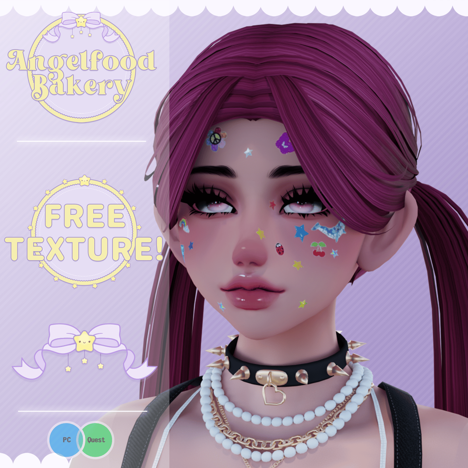 FREE DIY Stickerface (Amelia Head Texture) (y2k Stickers)