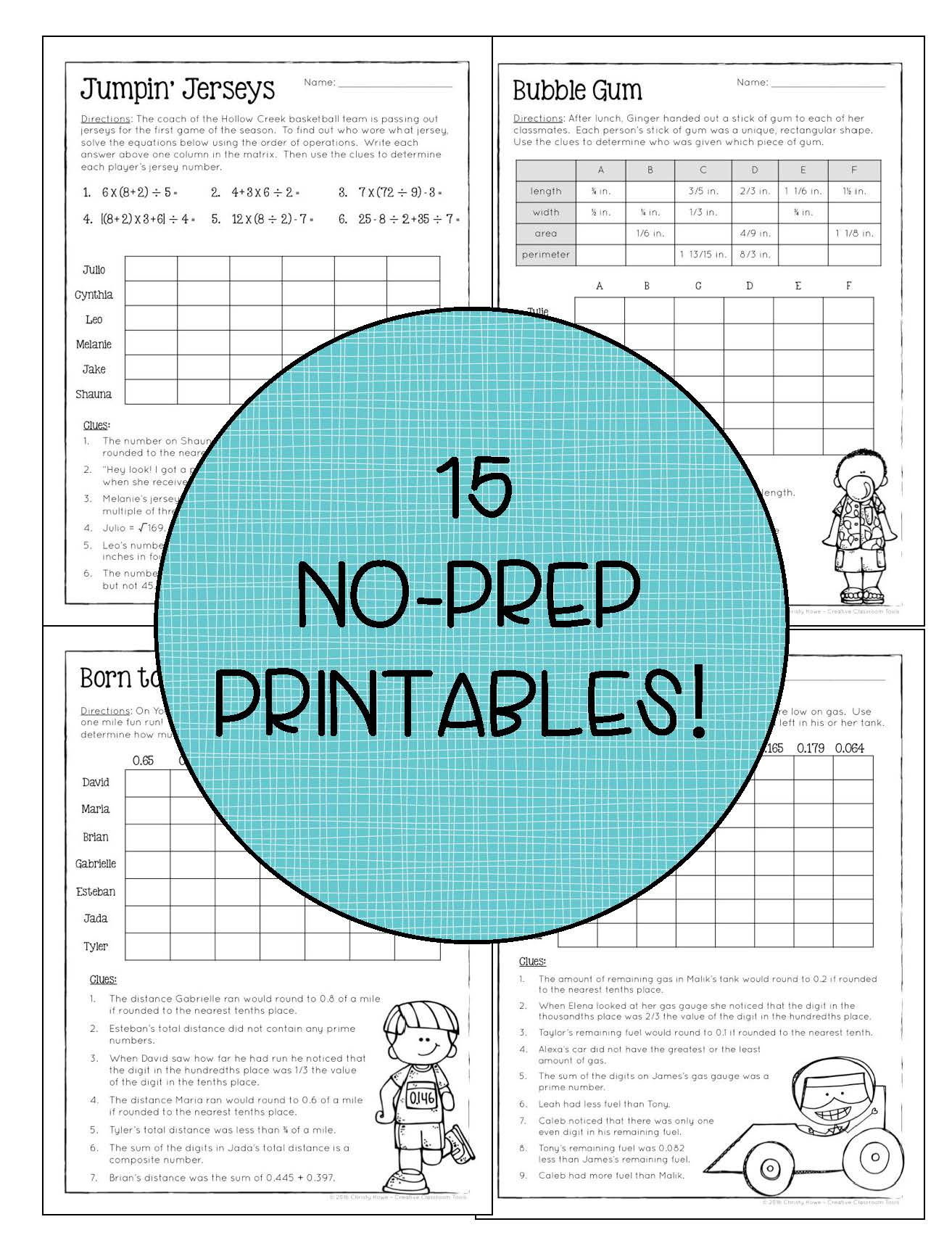 Math Logic Puzzles: 5th grade Enrichment - [Digital & Printable PDF]