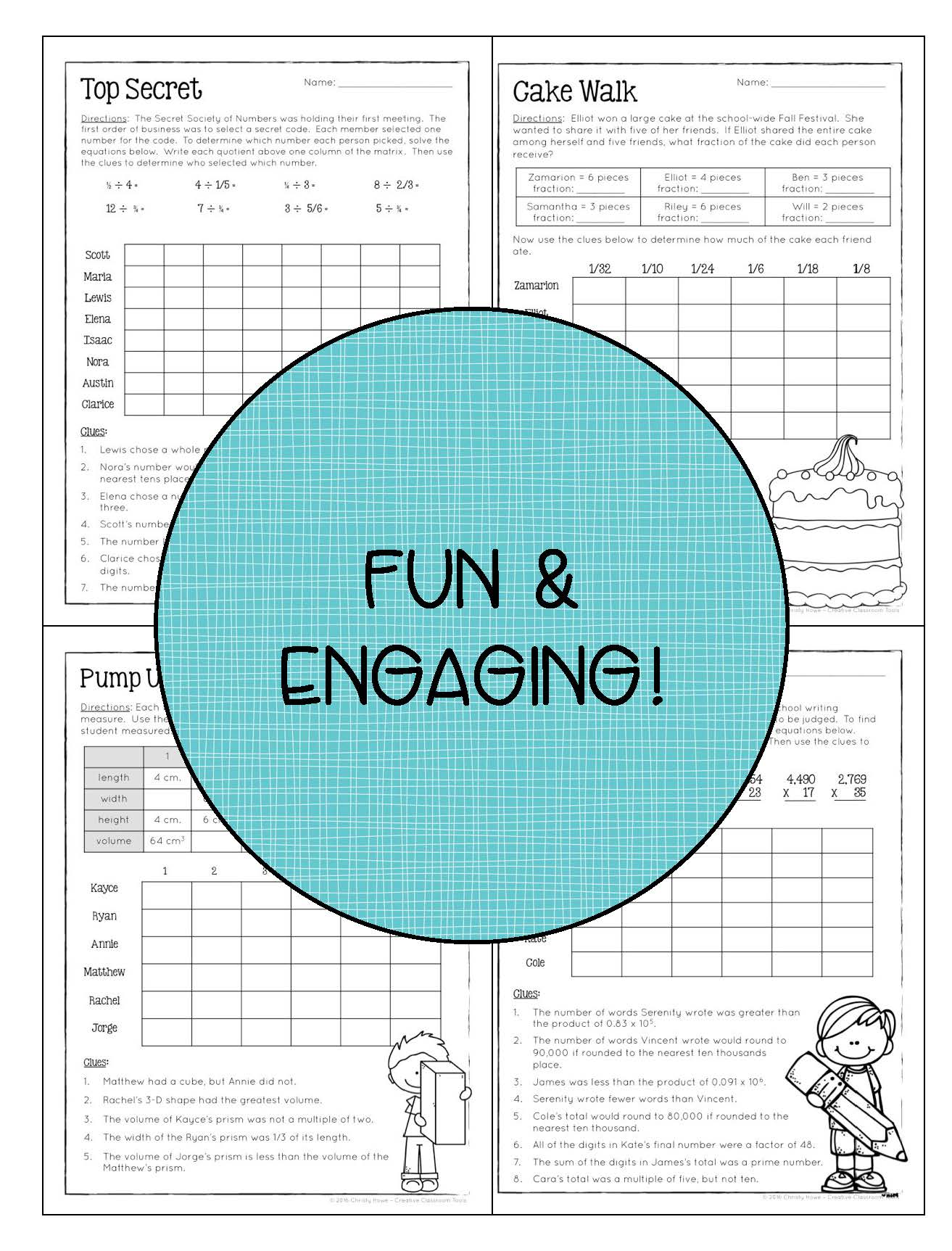 Math Logic Puzzles: 5th grade Enrichment - [Digital & Printable PDF]