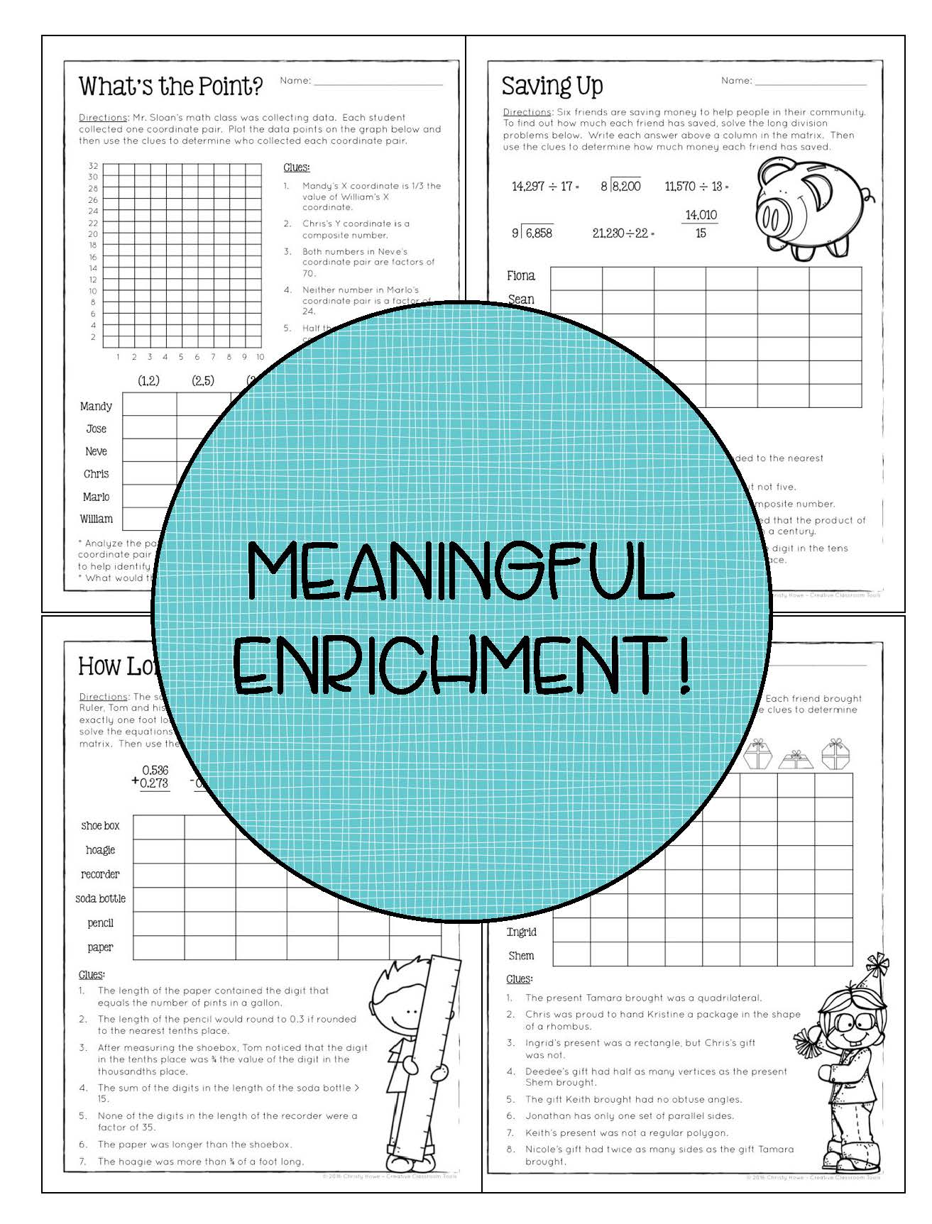 Math Logic Puzzles: 5th grade Enrichment - [Digital & Printable PDF]