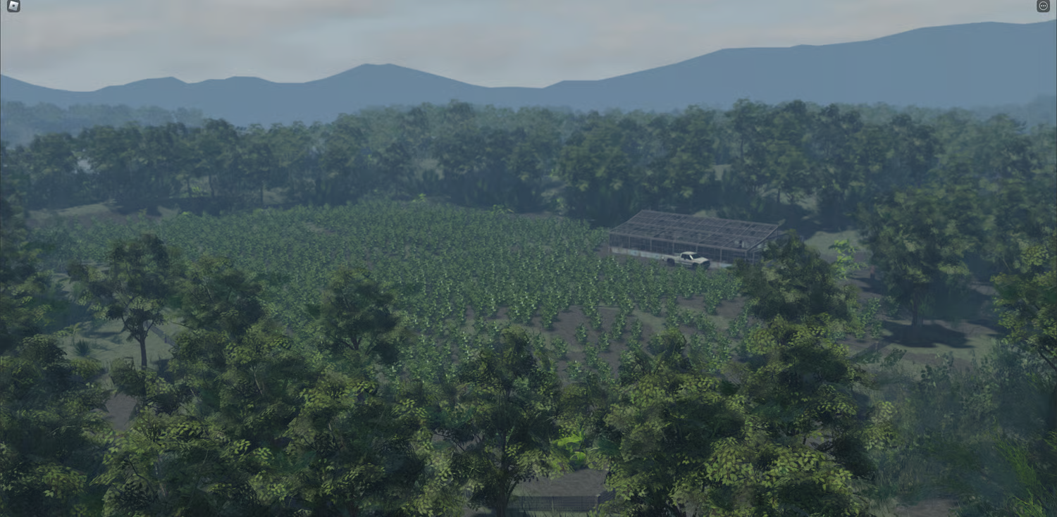 Luxury hillside house surrounded by nature Roblox