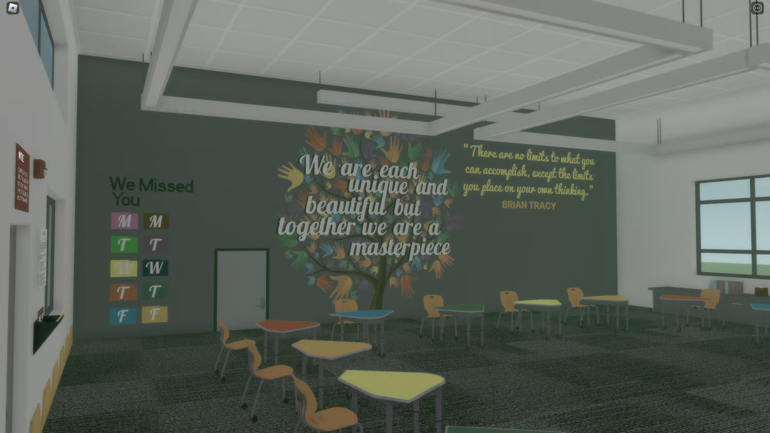 Large British style school building Roblox roleplay map
