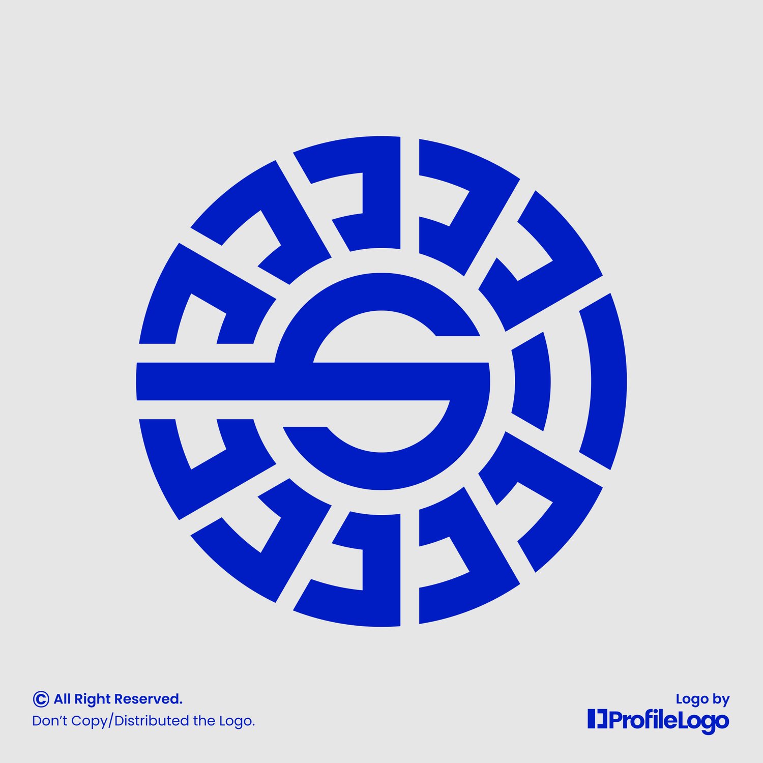 Digital line circuit letter CS or SC logo