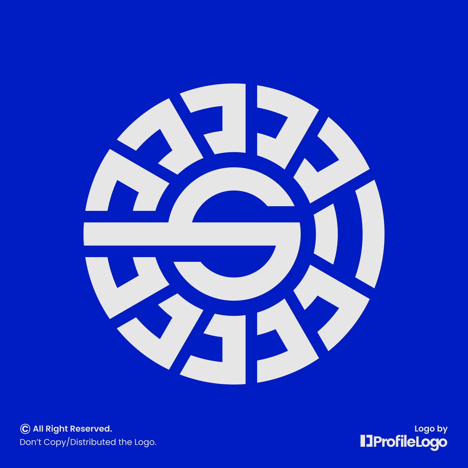 Digital line circuit letter CS or SC logo