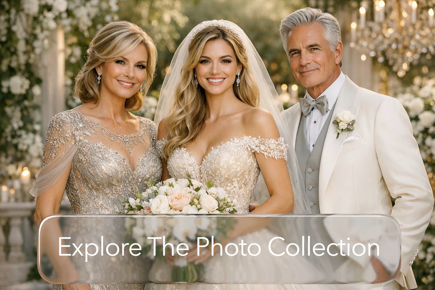 Luxury Wedding Family Editorial – Mother, Bride & Father Inspiration