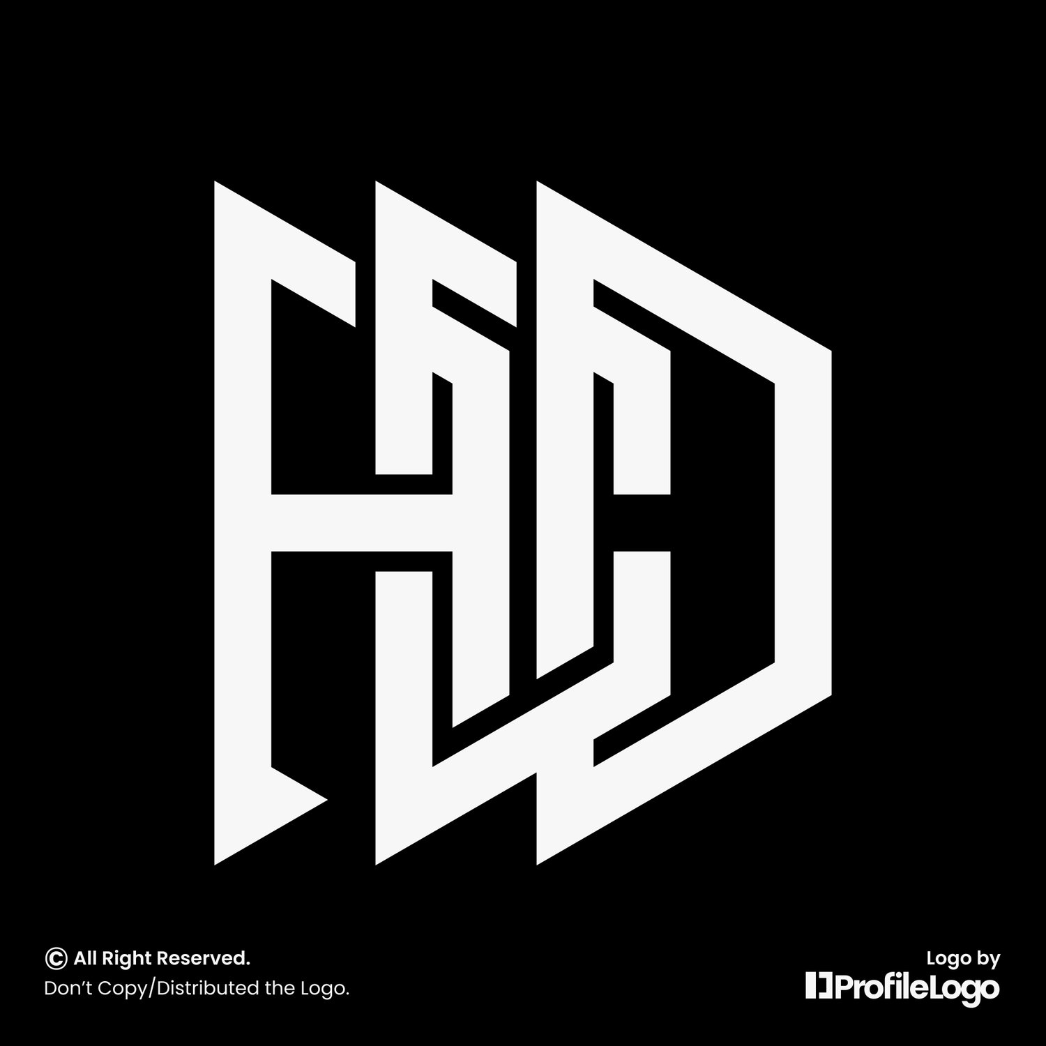 Line monogram letter ACD logo