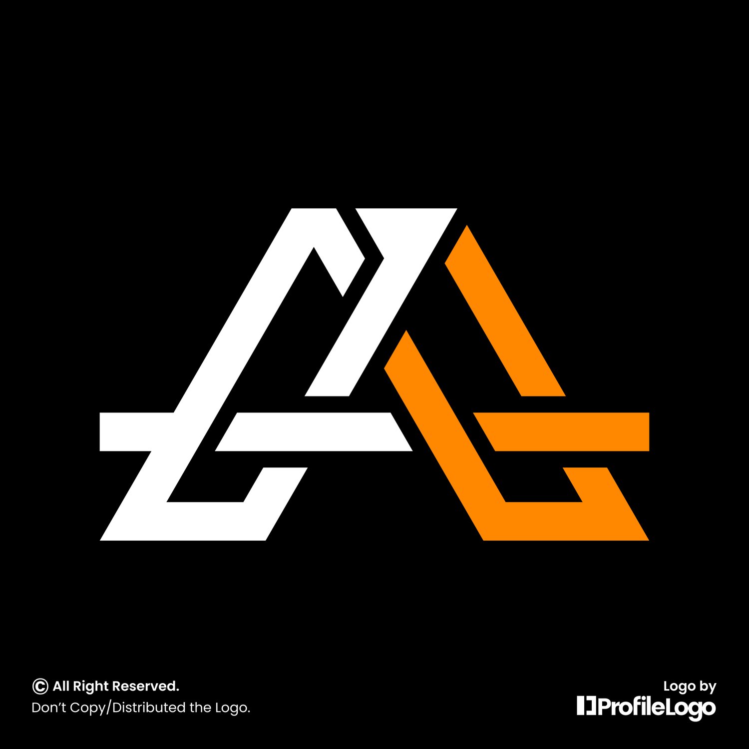 Modern abstract monogram letter A logo