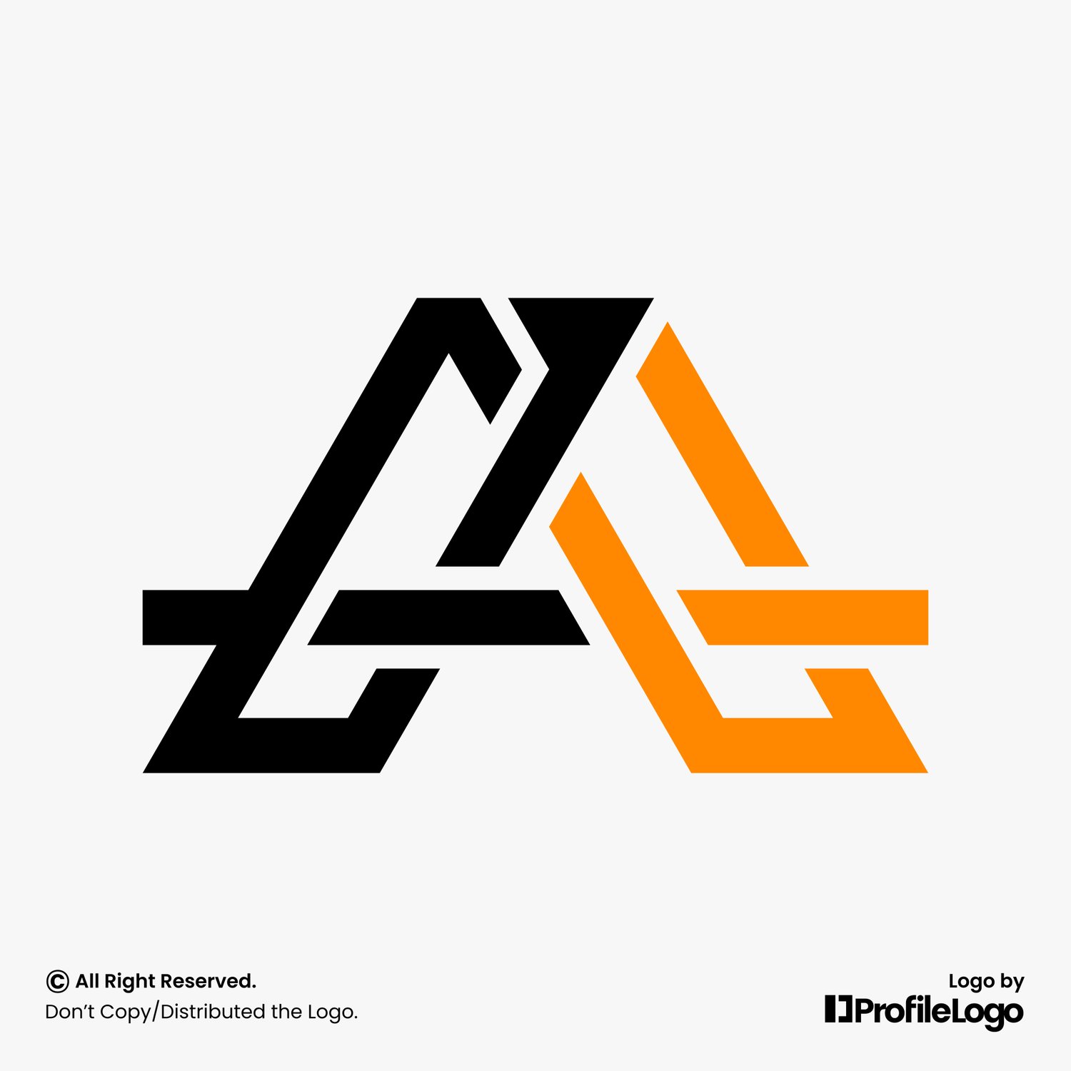 Modern abstract monogram letter A logo