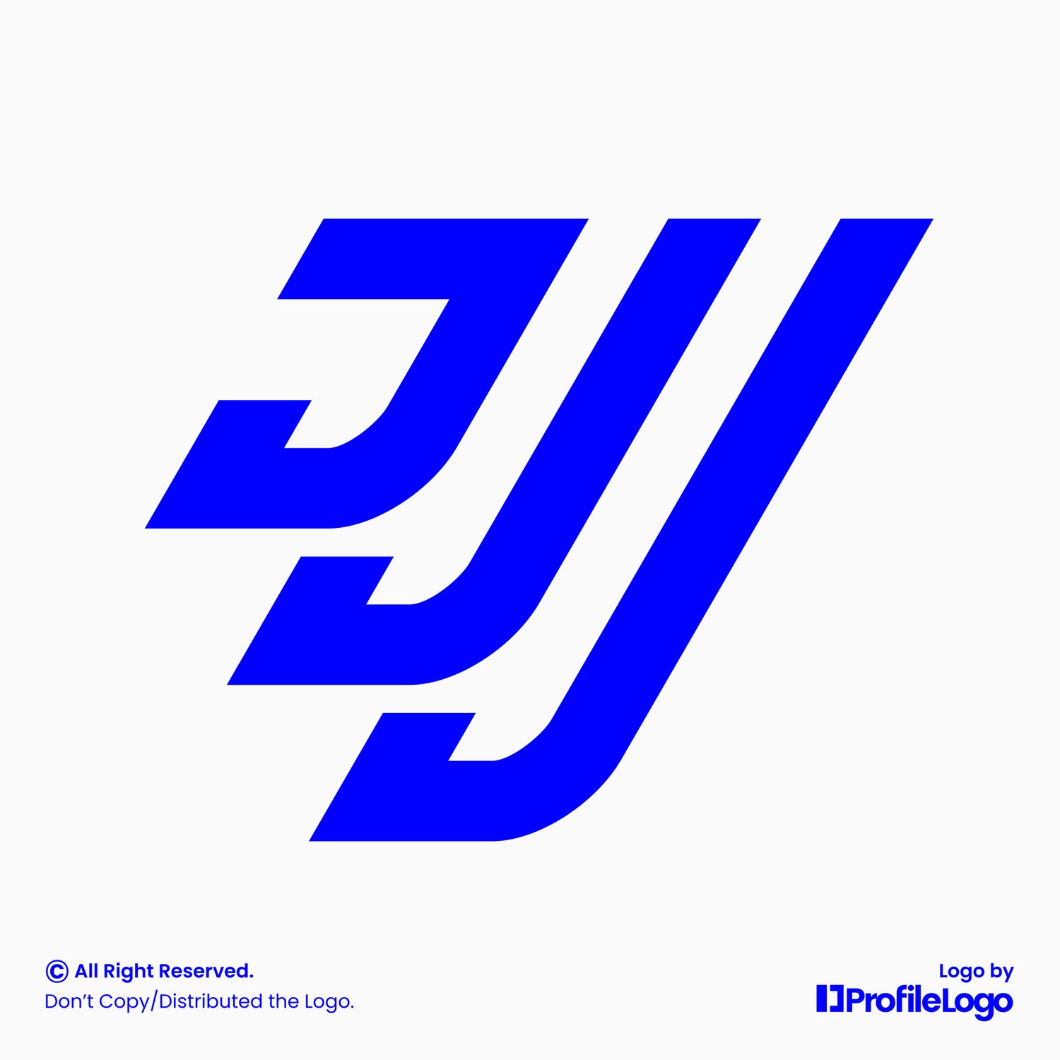Minimalist letter JJJ logo