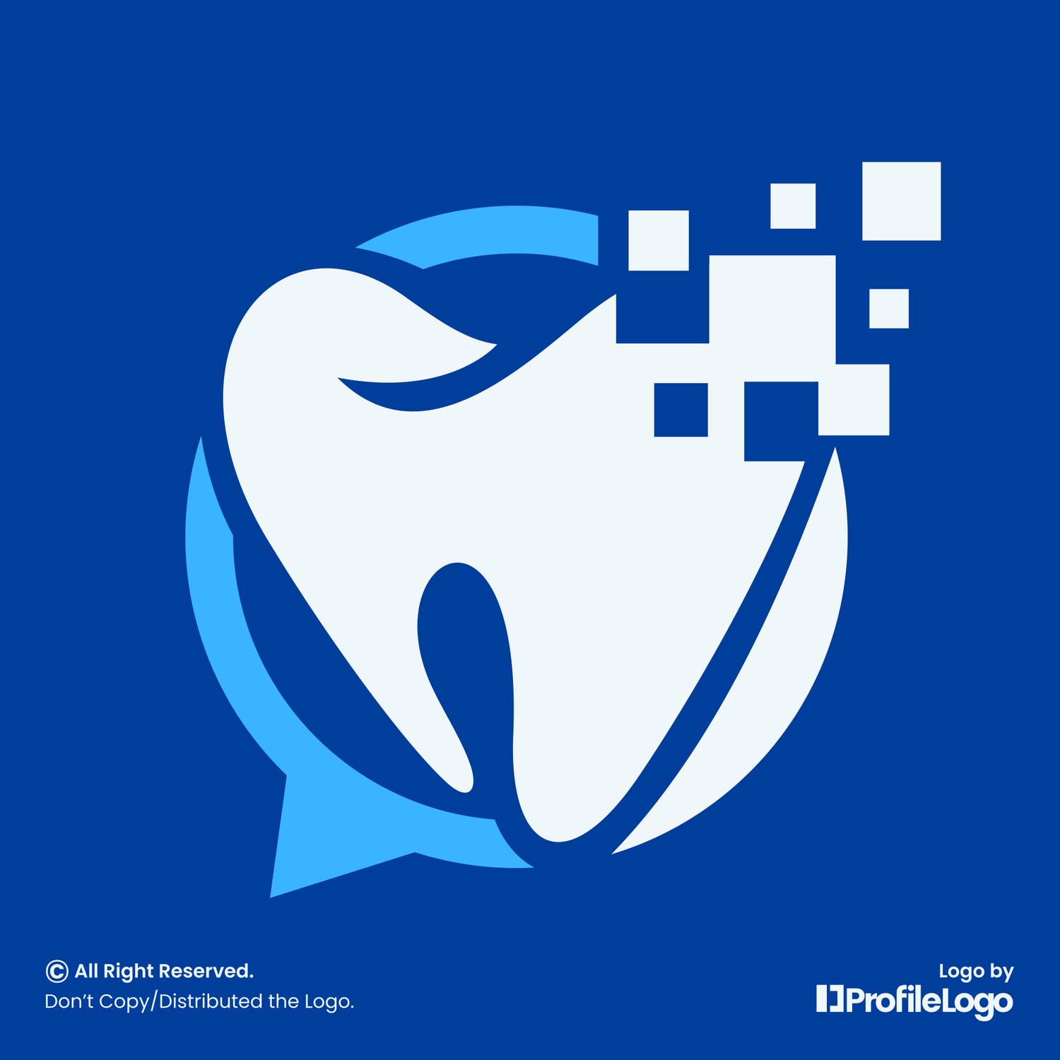 Digital dental tooth chat logo