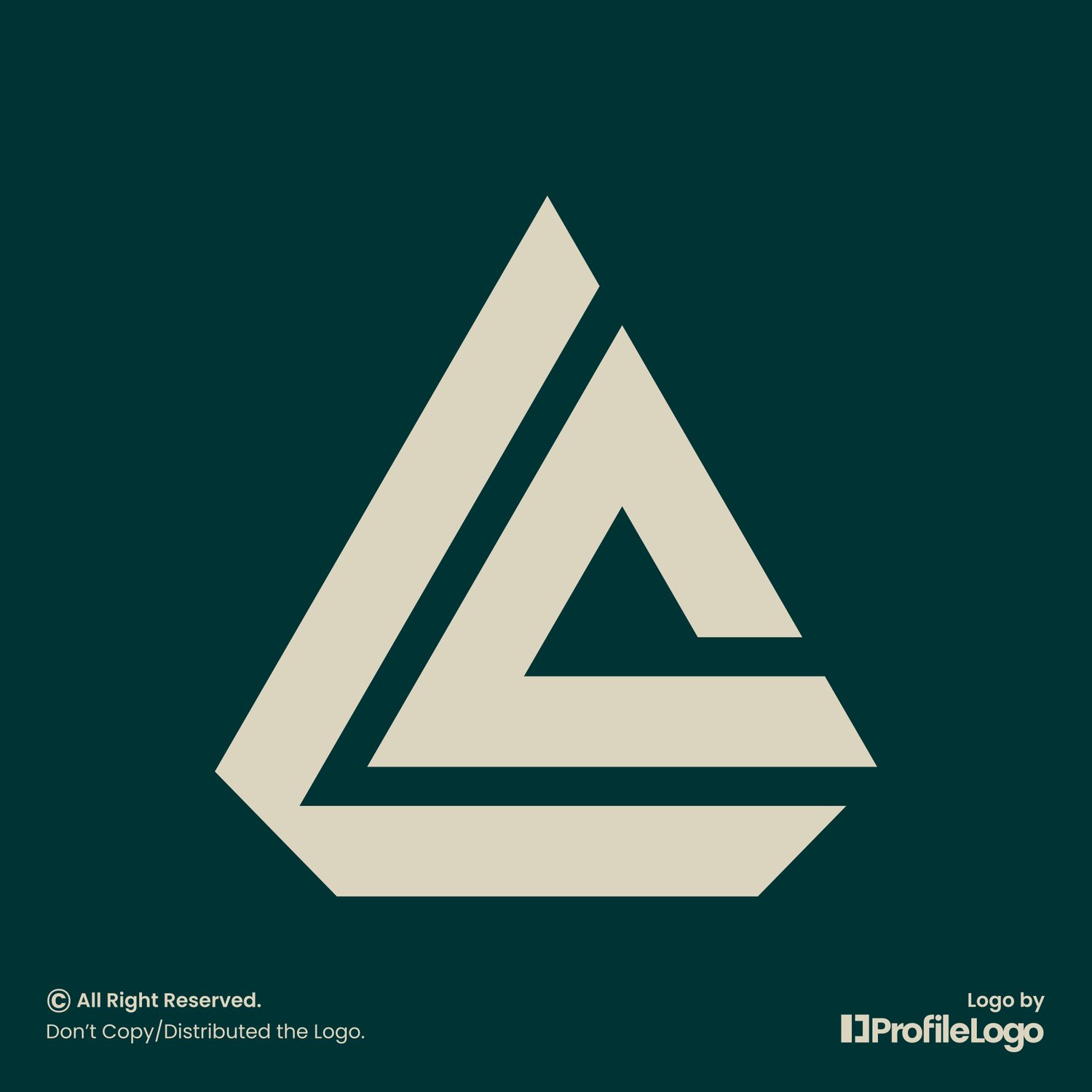 Simple letter LC logo or LA logo