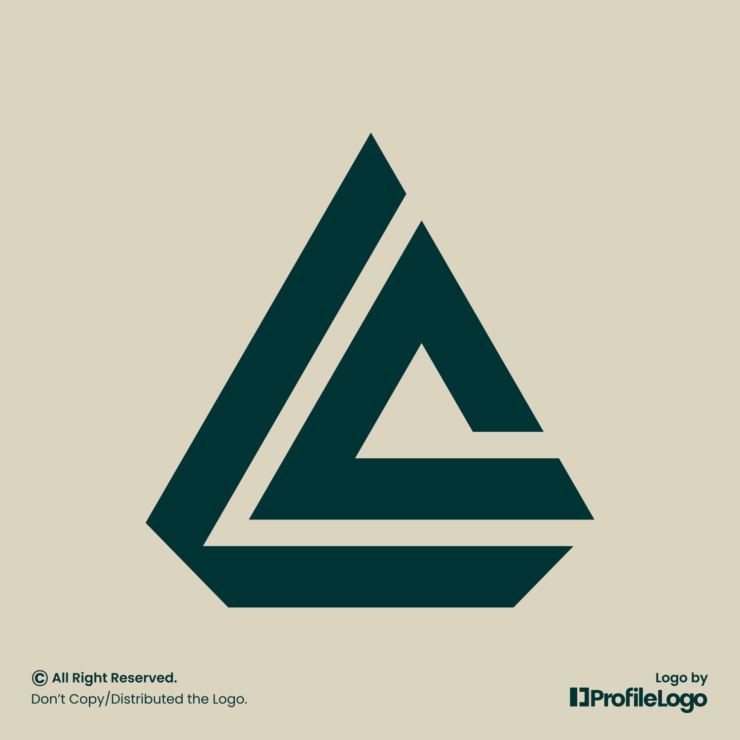 Simple letter LC logo or LA logo