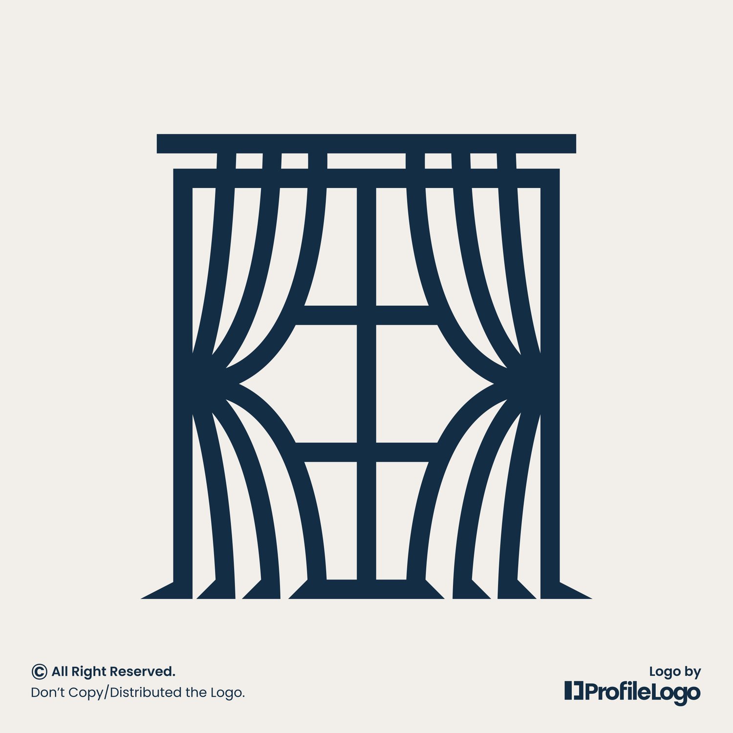 Luxury line window and curtain logo