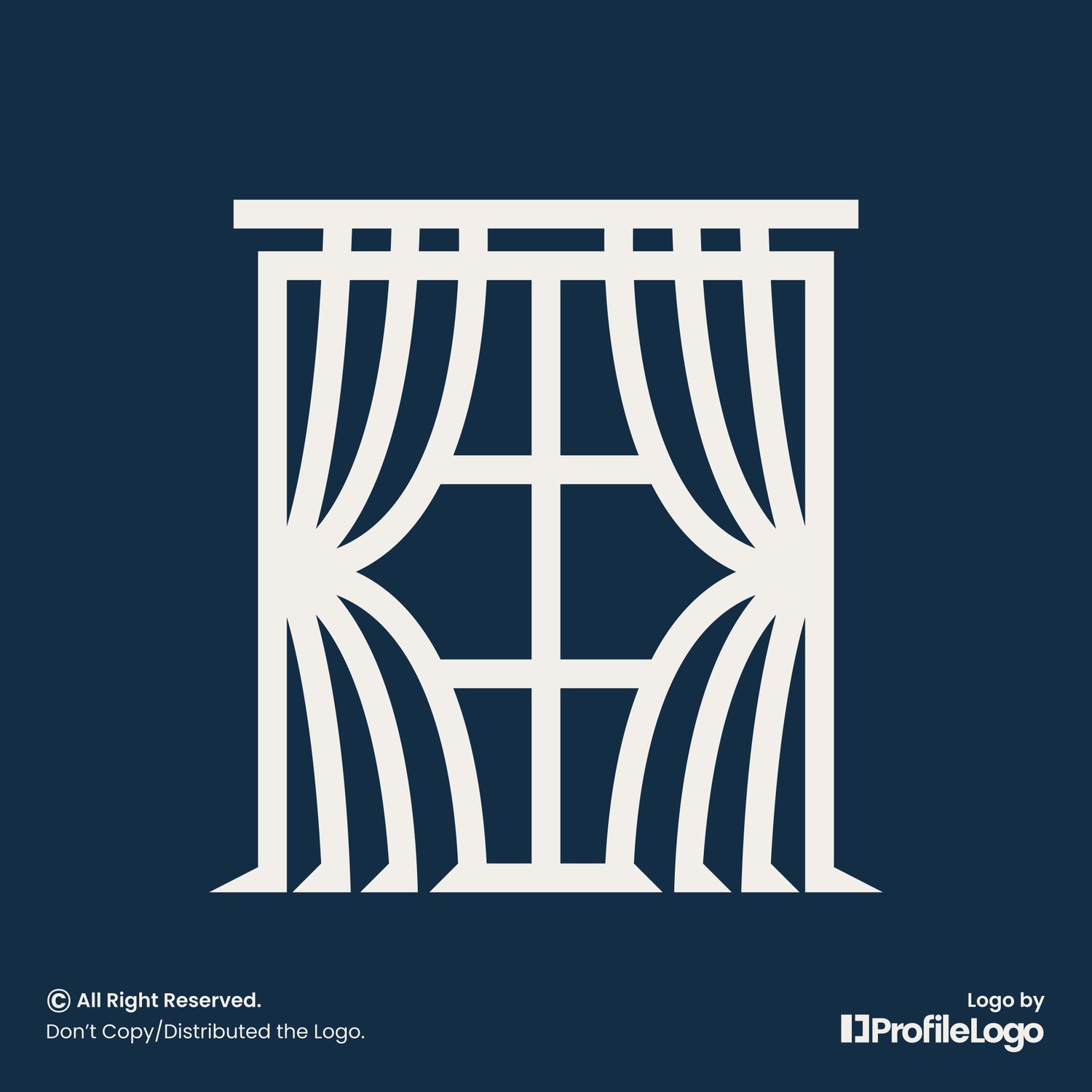 Luxury line window and curtain logo