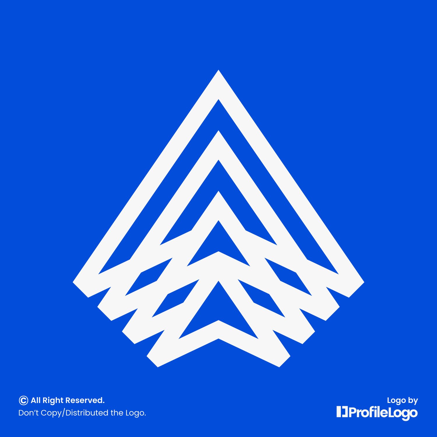 Technology line arrow letter A logo