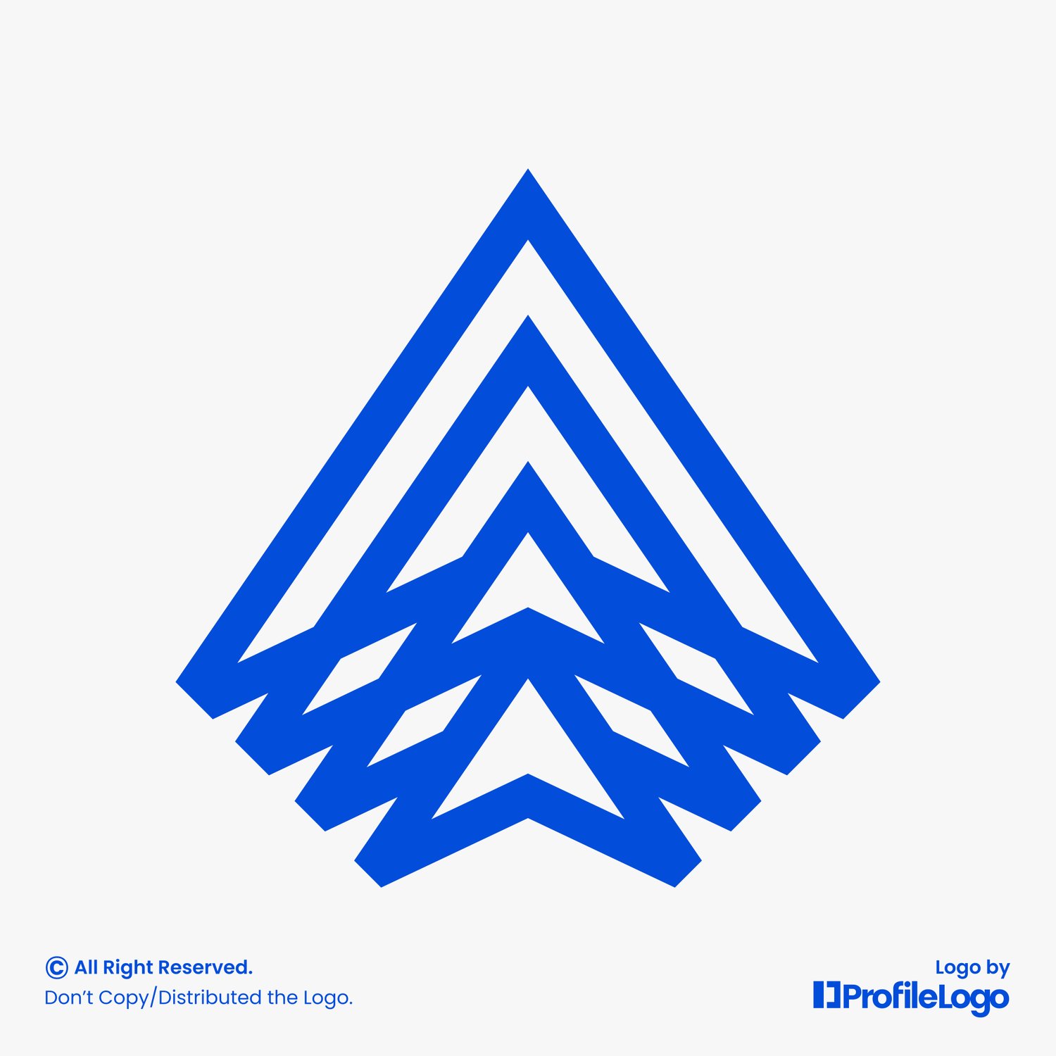 Technology line arrow letter A logo